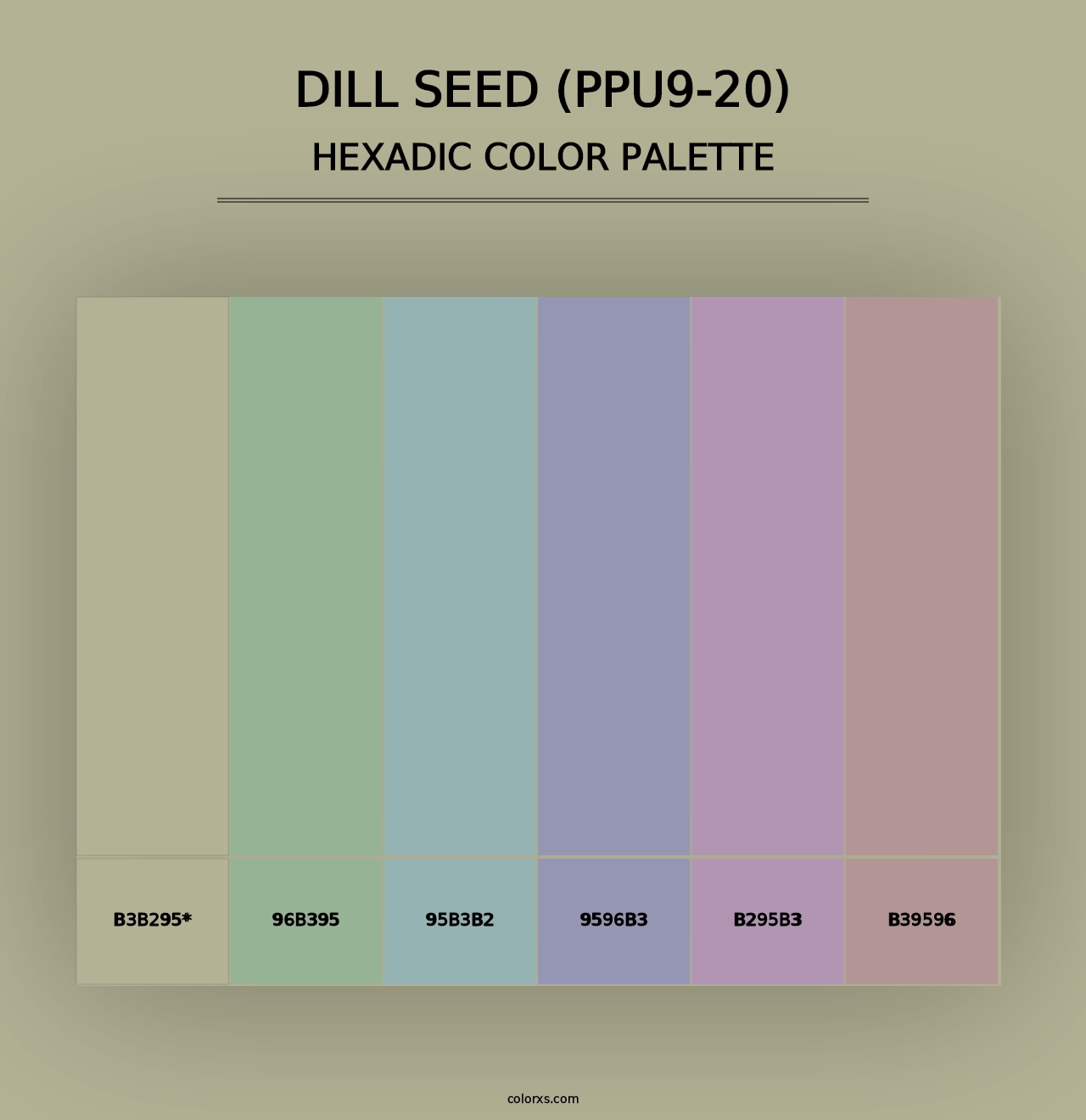 Dill Seed (PPU9-20) - Hexadic Color Palette