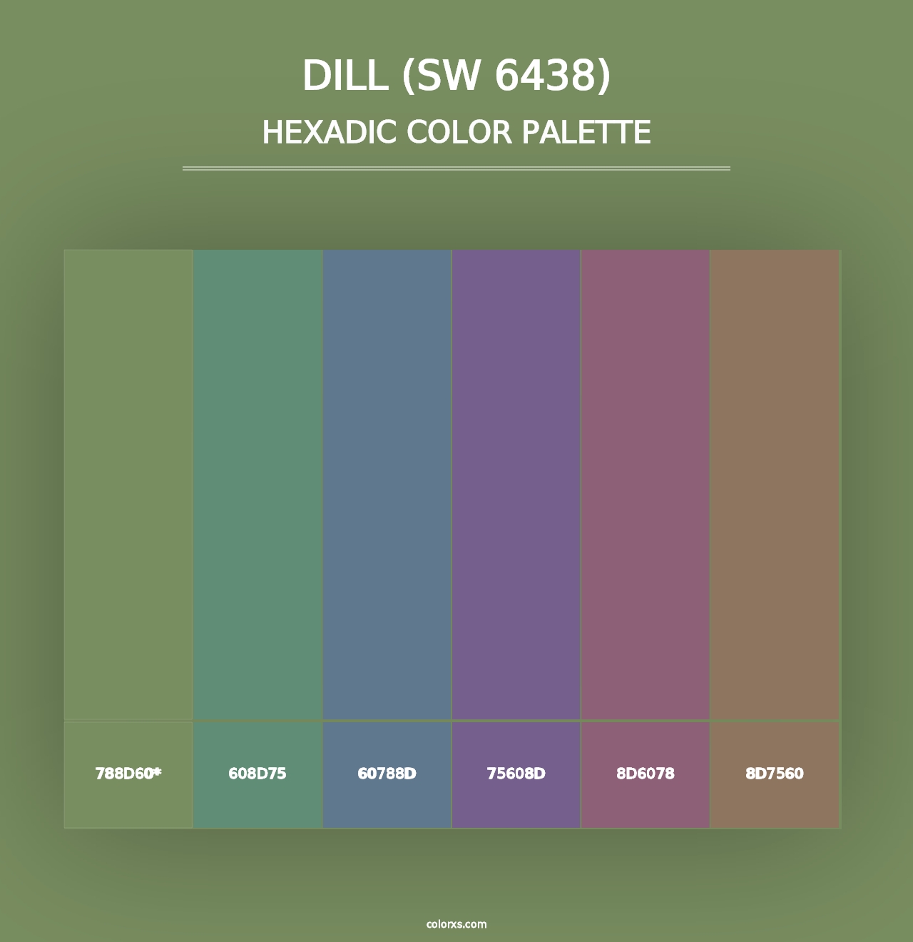 Dill (SW 6438) - Hexadic Color Palette