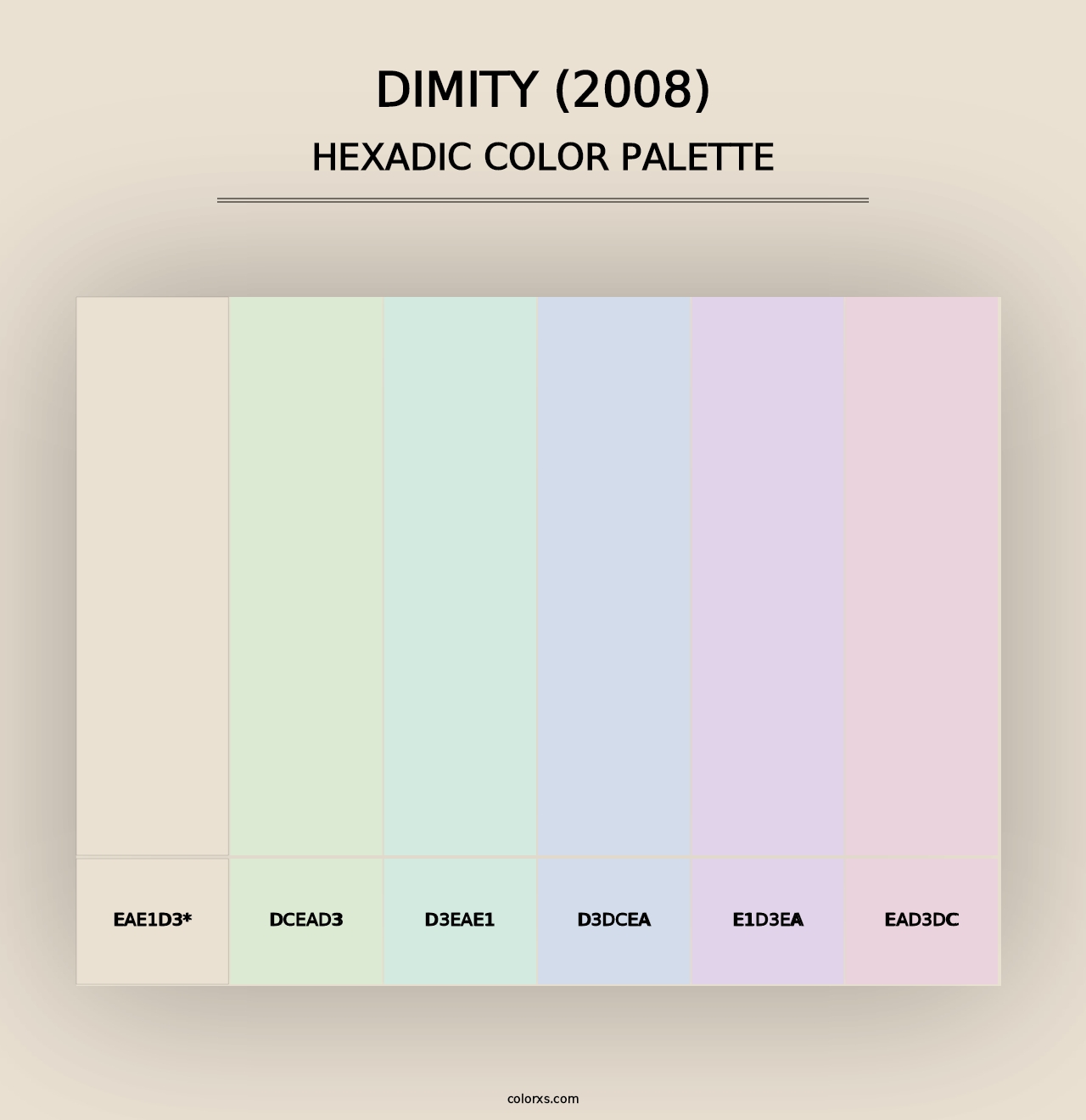 Dimity (2008) - Hexadic Color Palette