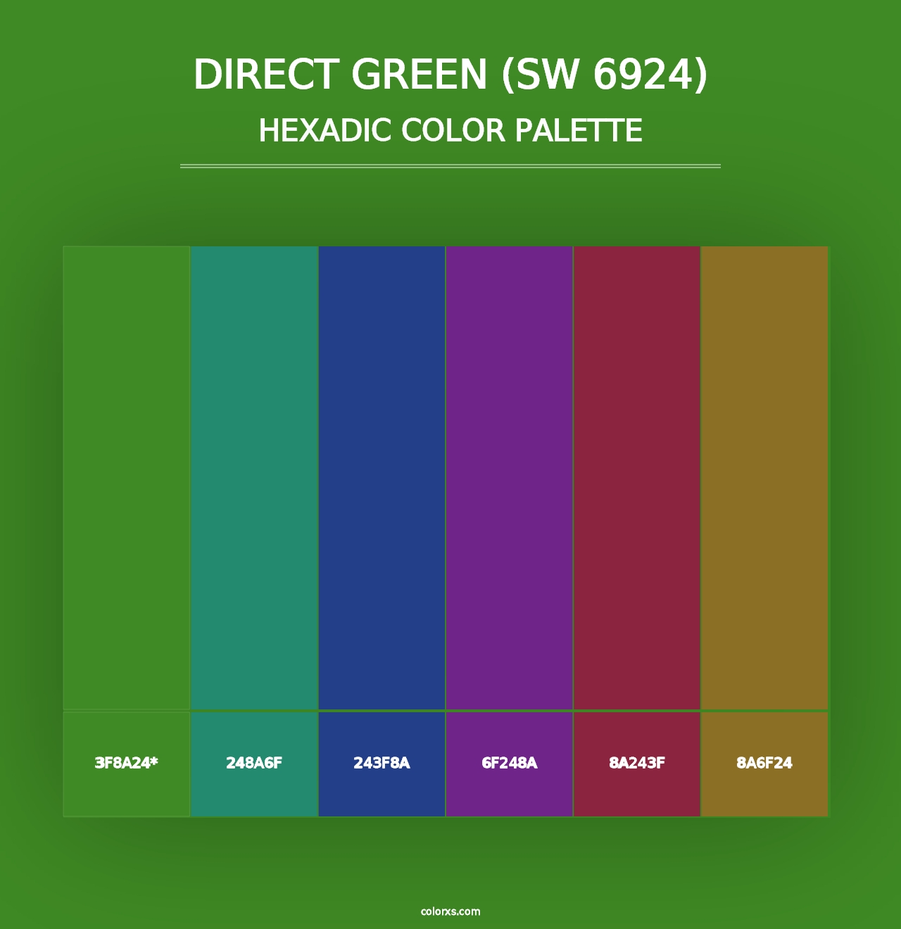 Direct Green (SW 6924) - Hexadic Color Palette