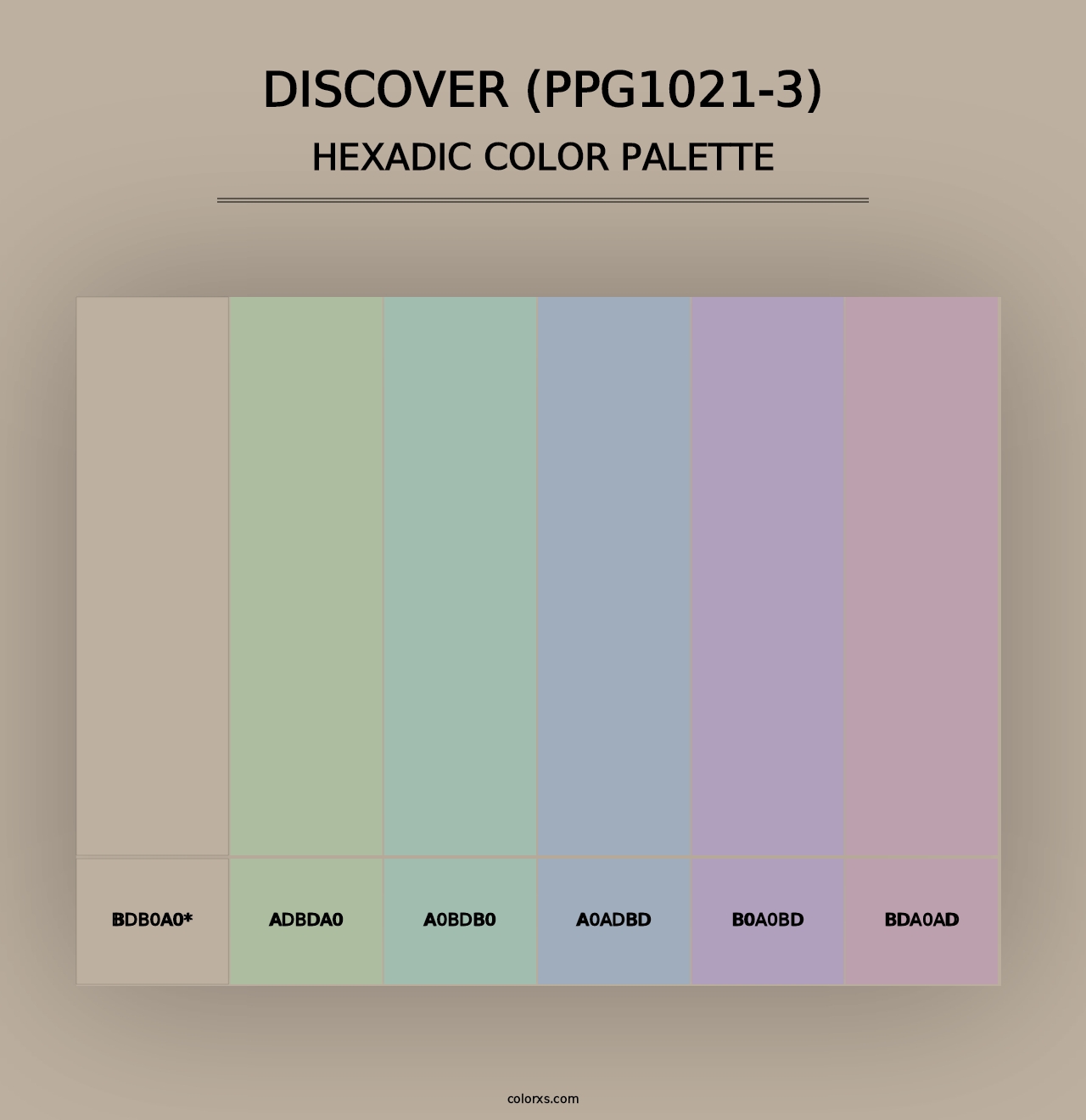 Discover (PPG1021-3) - Hexadic Color Palette