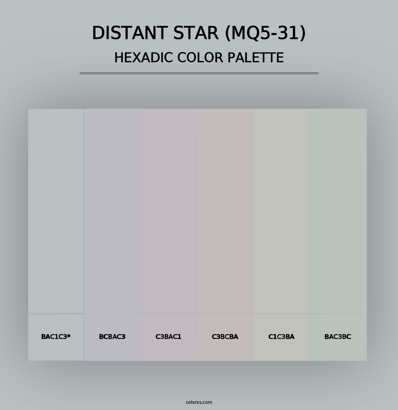 Distant Star (MQ5-31) - Hexadic Color Palette