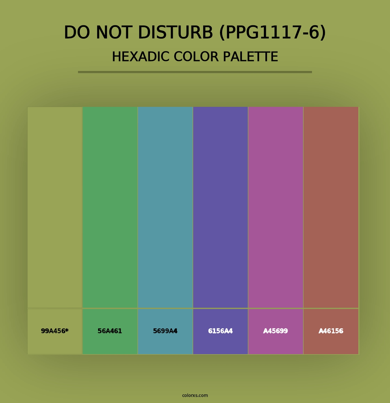 Do Not Disturb (PPG1117-6) - Hexadic Color Palette