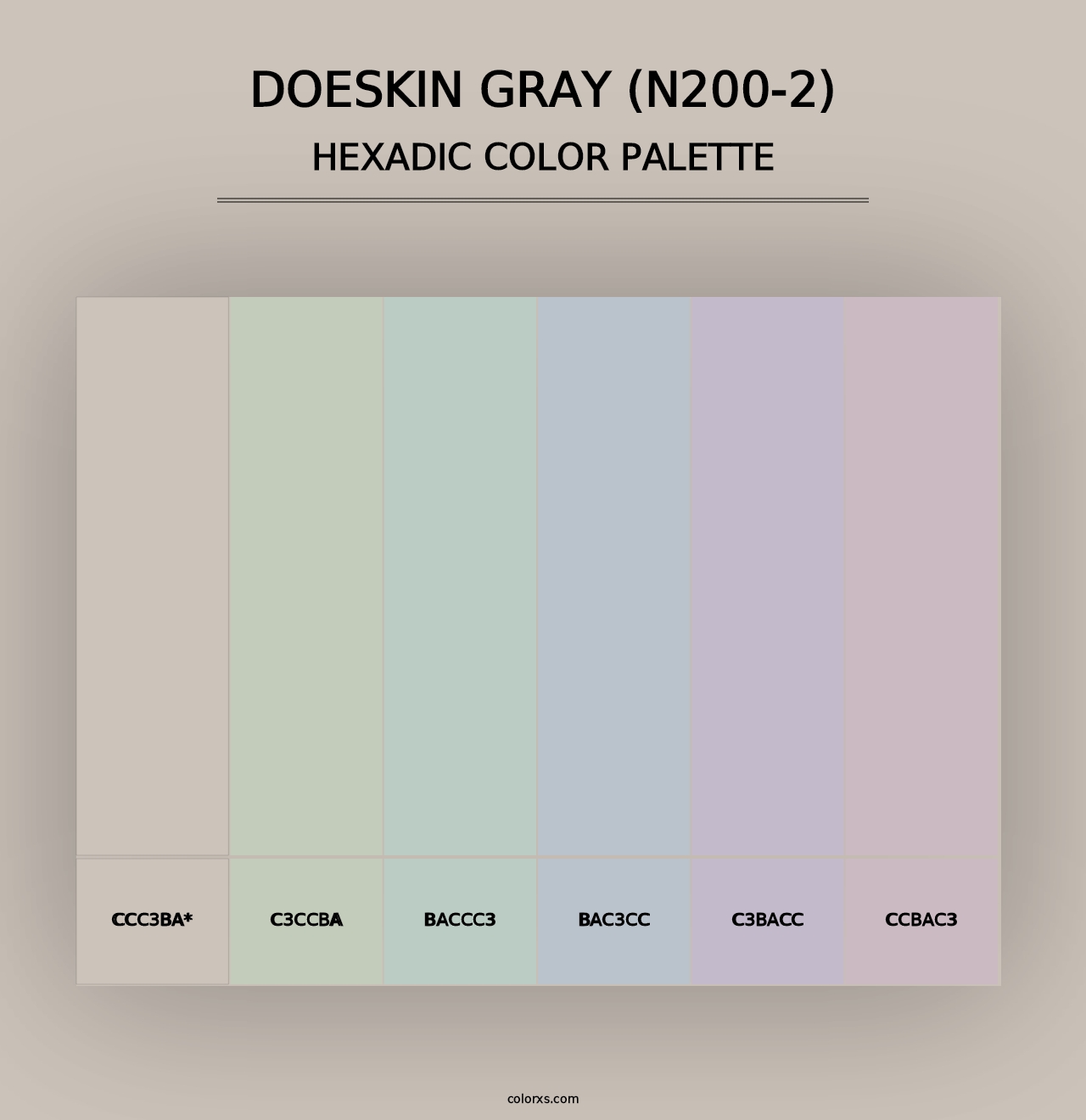 Doeskin Gray (N200-2) - Hexadic Color Palette