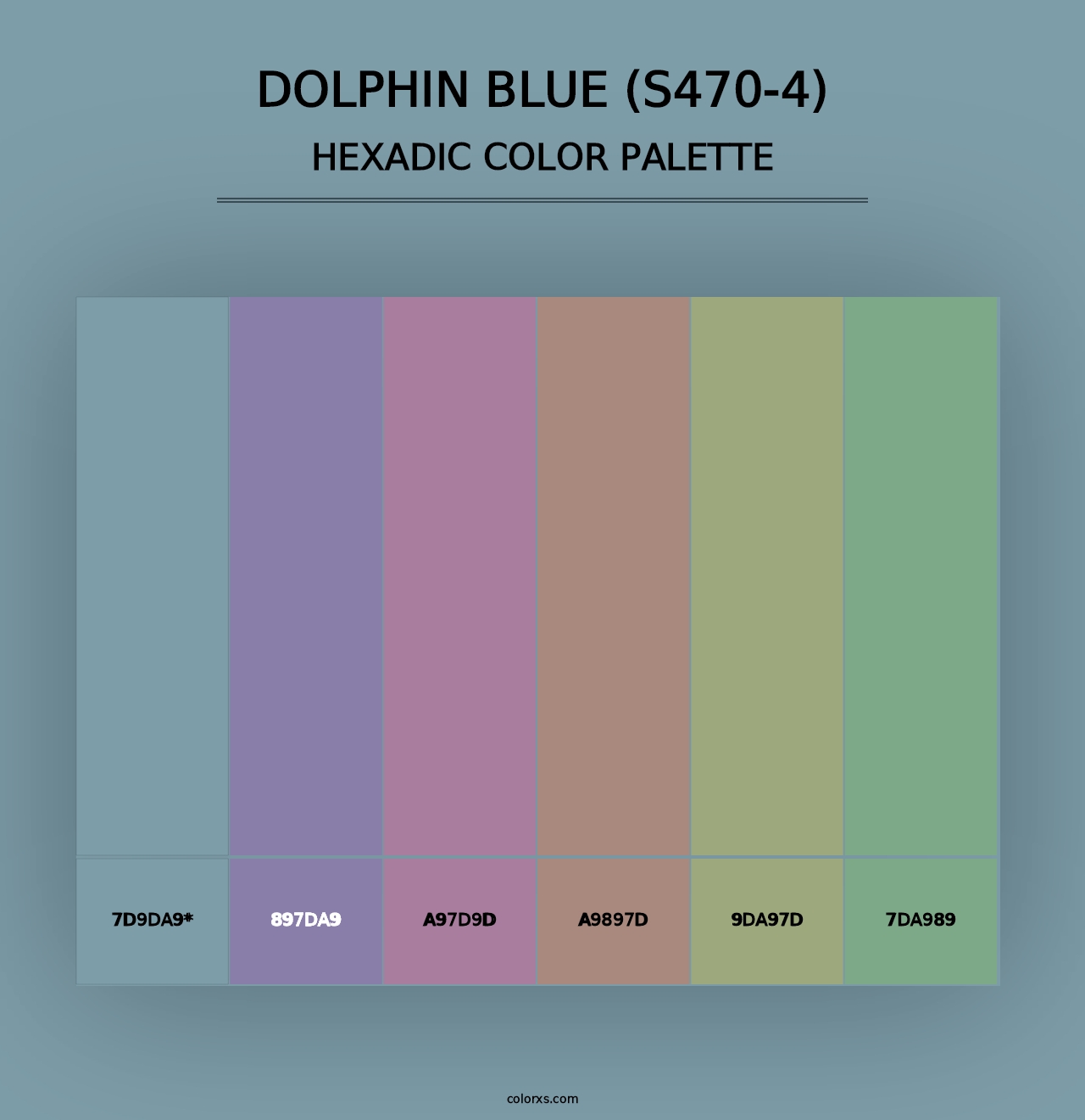 Dolphin Blue (S470-4) - Hexadic Color Palette