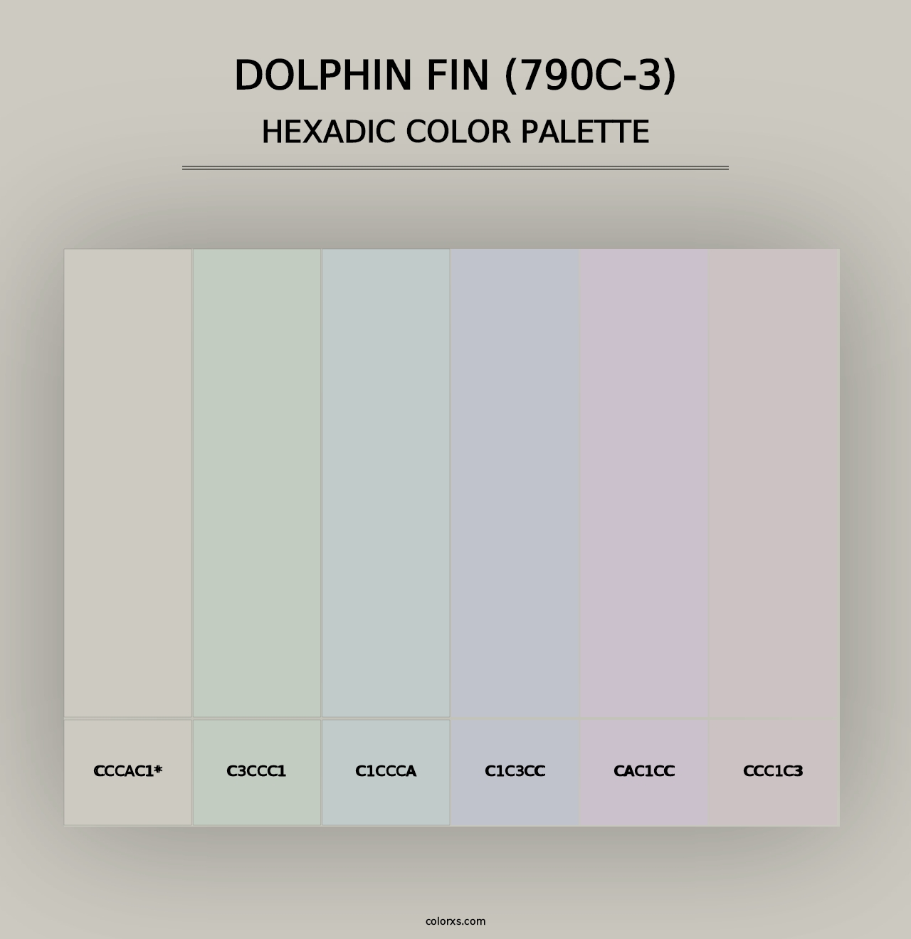 Dolphin Fin (790C-3) - Hexadic Color Palette