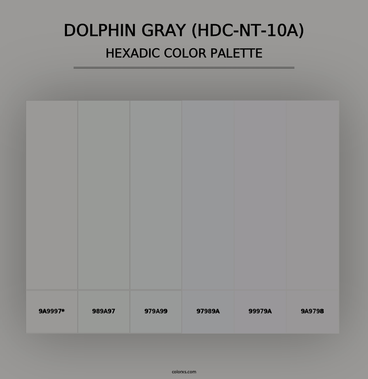 Dolphin Gray (HDC-NT-10A) - Hexadic Color Palette