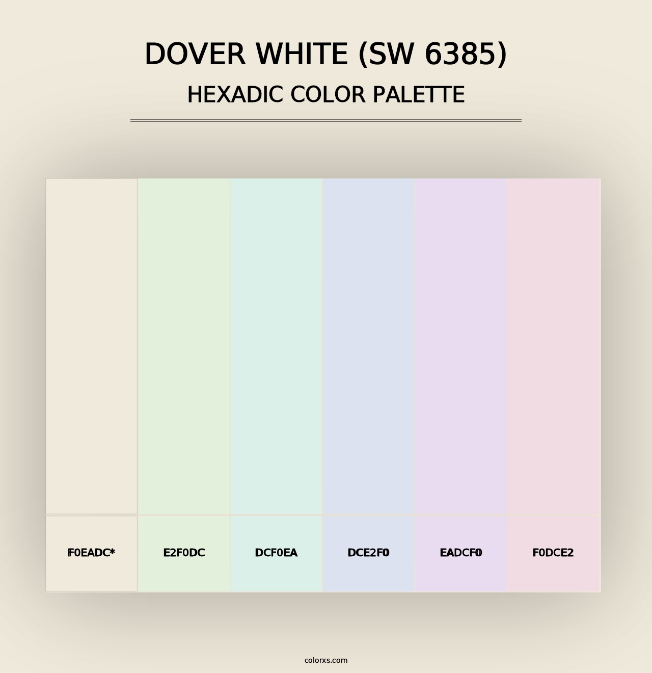 Dover White (SW 6385) - Hexadic Color Palette