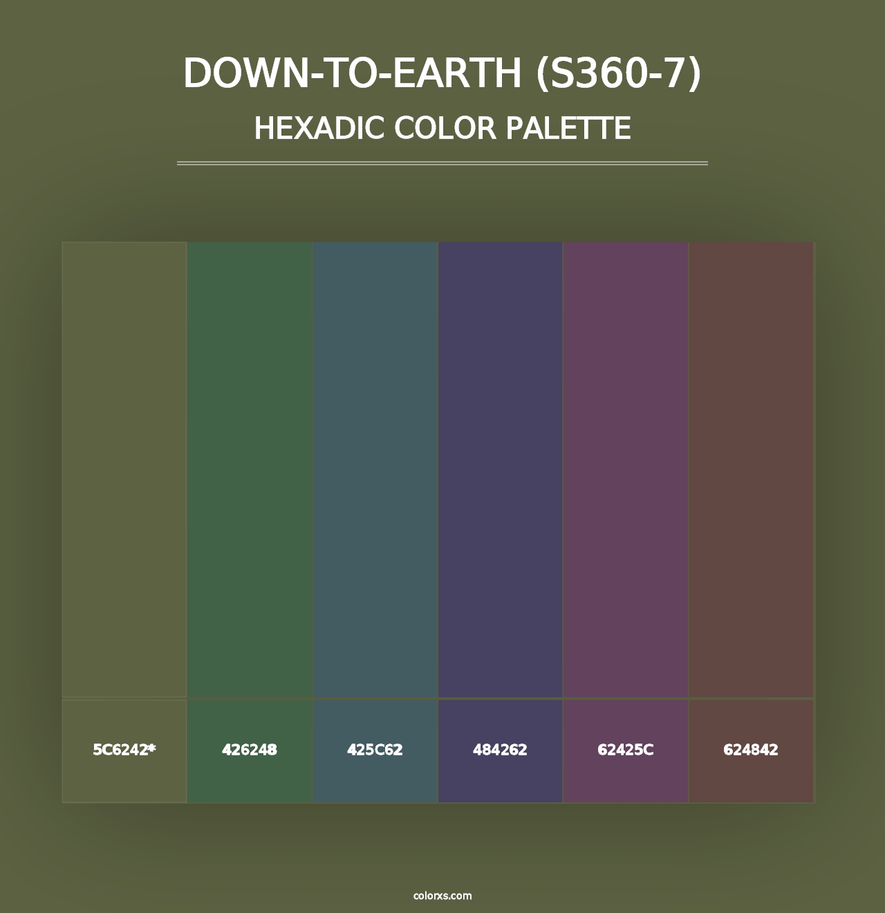 Down-To-Earth (S360-7) - Hexadic Color Palette