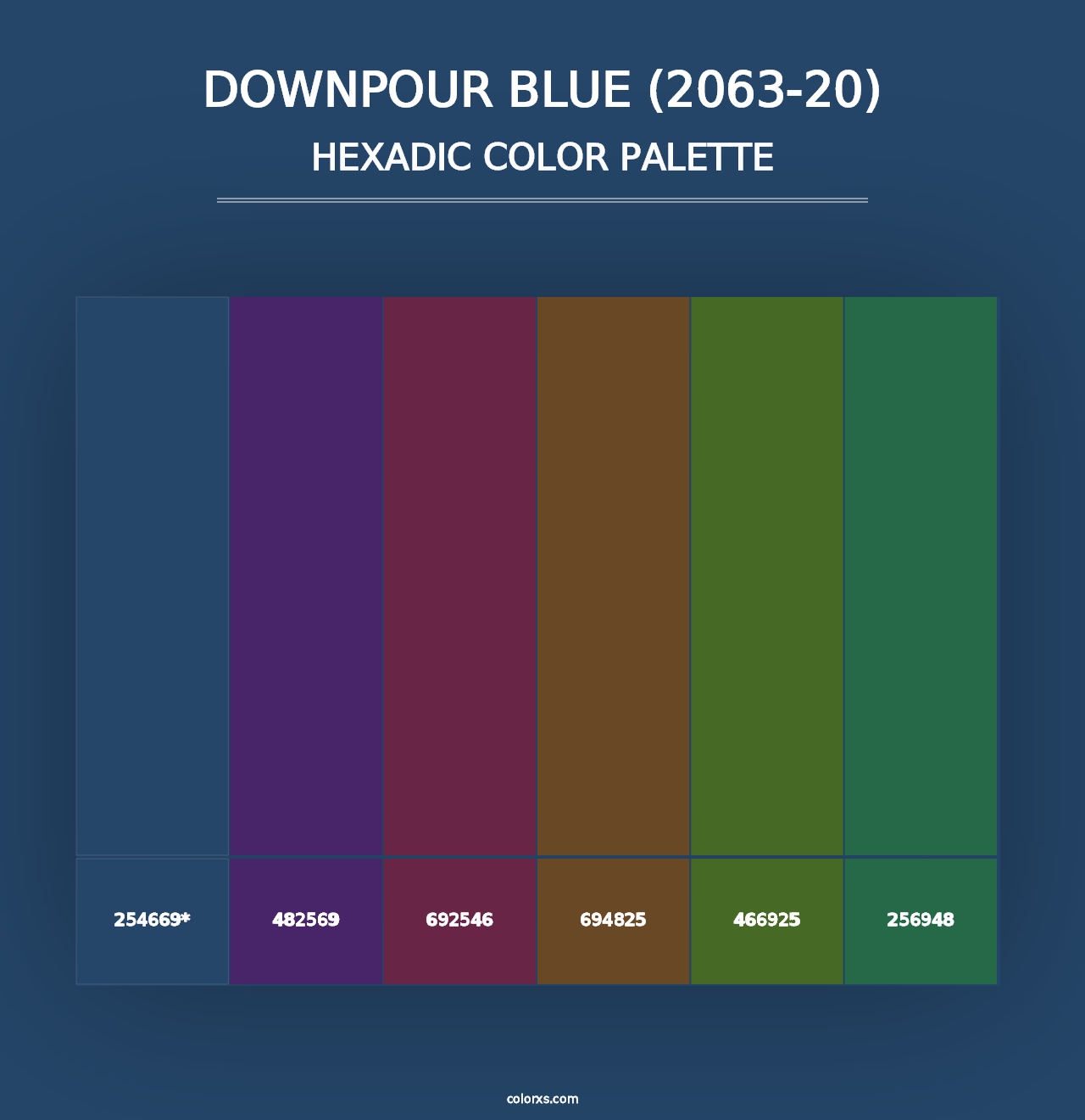 Downpour Blue (2063-20) - Hexadic Color Palette