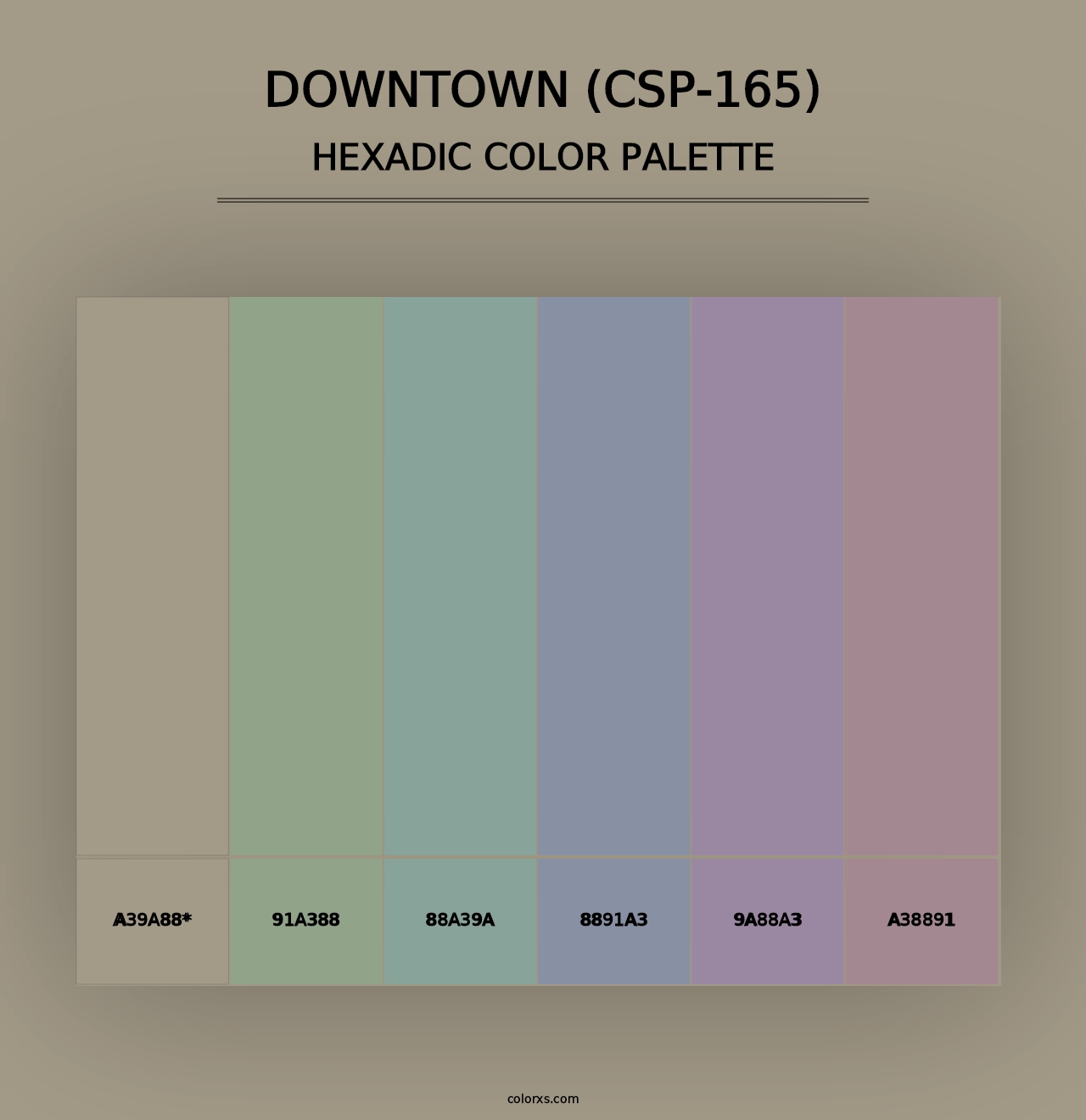 Downtown (CSP-165) - Hexadic Color Palette