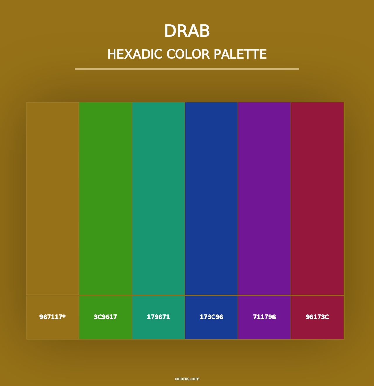 Drab - Hexadic Color Palette