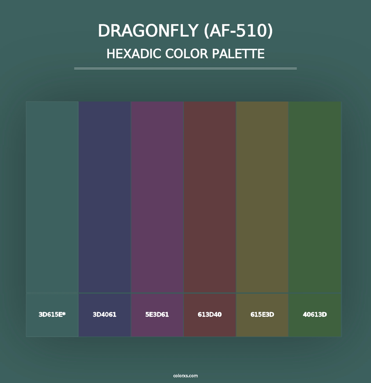 Dragonfly (AF-510) - Hexadic Color Palette