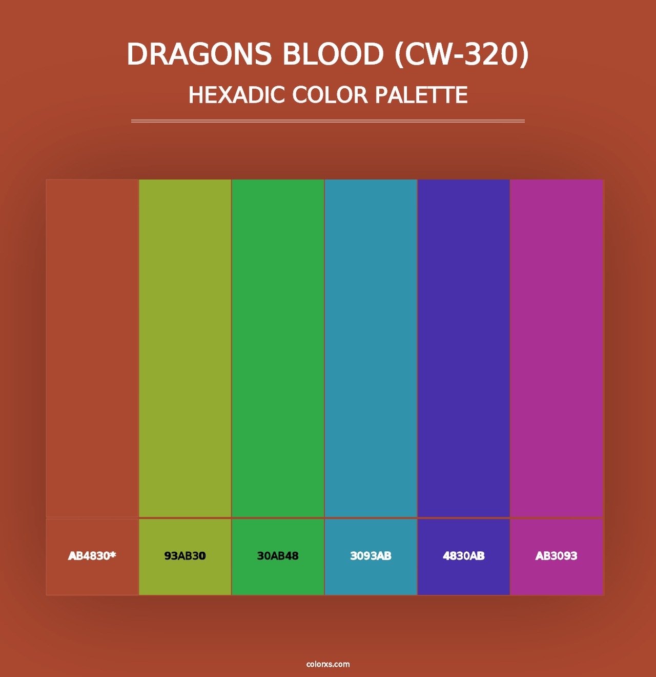 Dragons Blood (CW-320) - Hexadic Color Palette