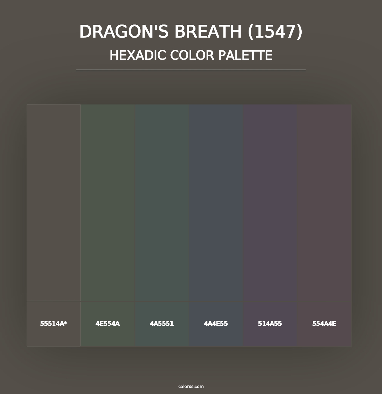 Dragon's Breath (1547) - Hexadic Color Palette