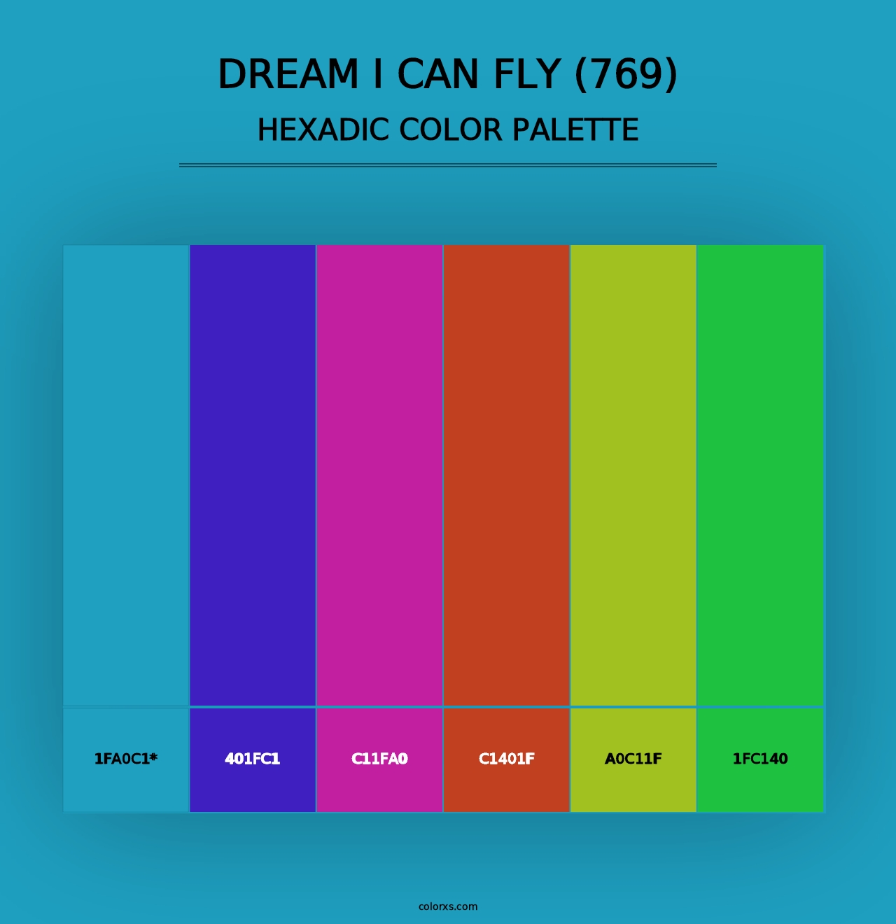 Dream I Can Fly (769) - Hexadic Color Palette