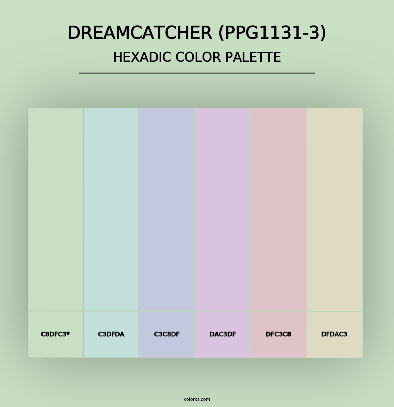 Dreamcatcher (PPG1131-3) - Hexadic Color Palette