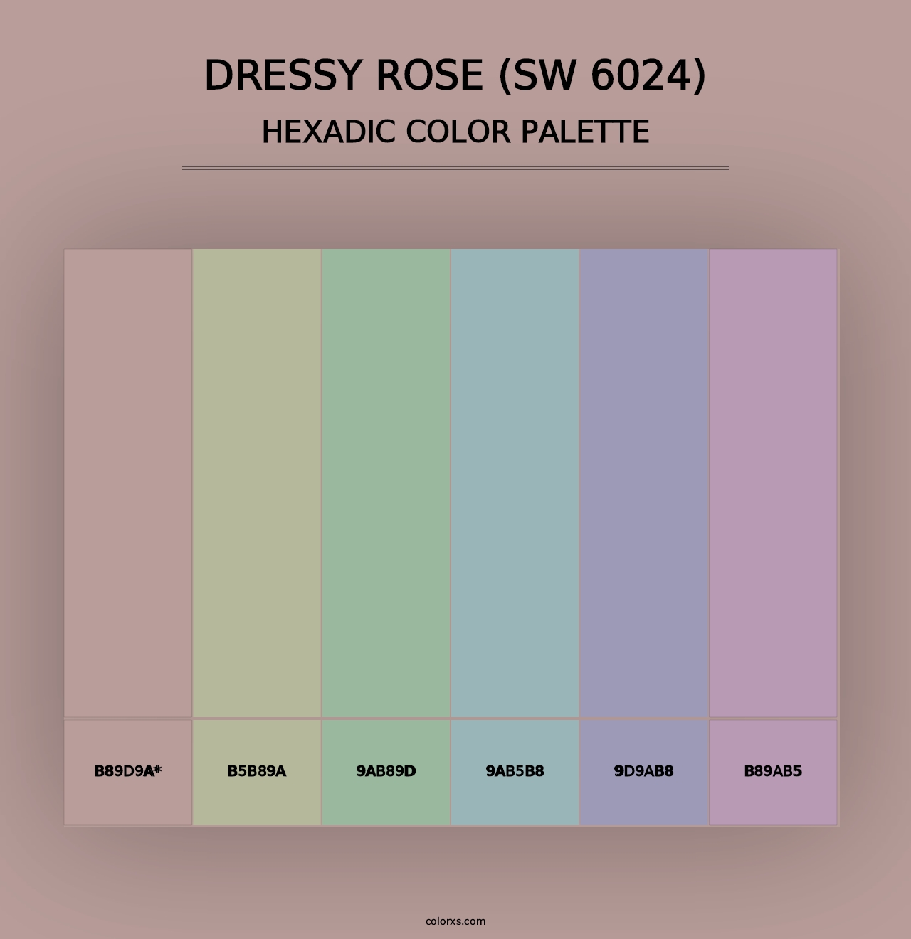 Dressy Rose (SW 6024) - Hexadic Color Palette