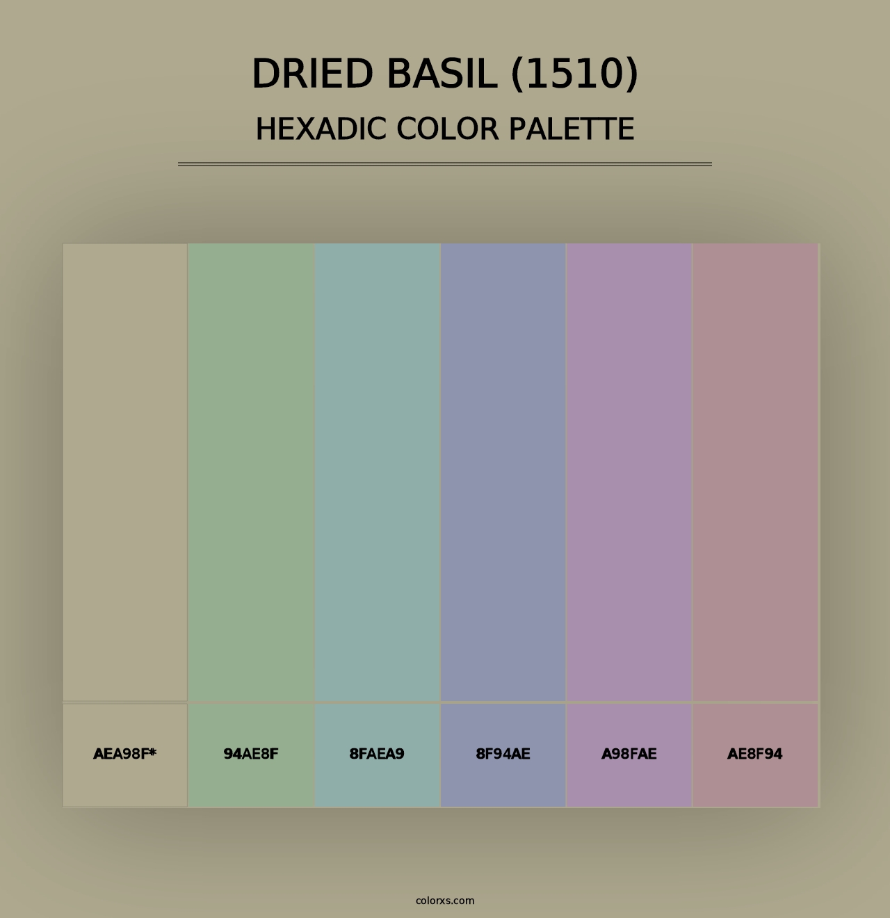 Dried Basil (1510) - Hexadic Color Palette