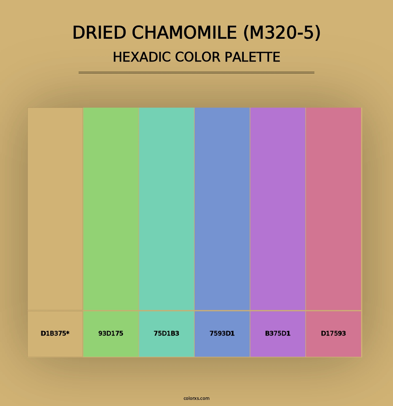 Dried Chamomile (M320-5) - Hexadic Color Palette