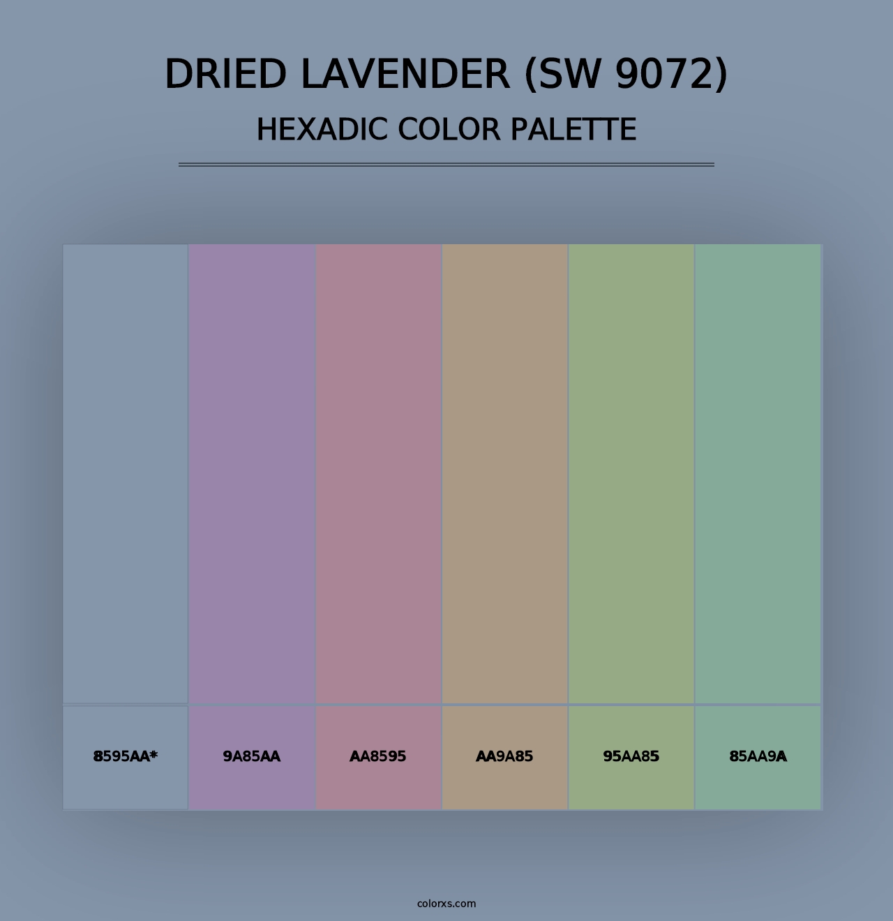 Dried Lavender (SW 9072) - Hexadic Color Palette