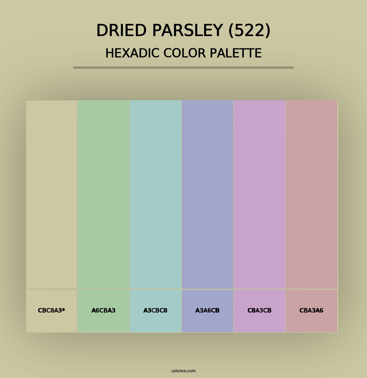 Dried Parsley (522) - Hexadic Color Palette