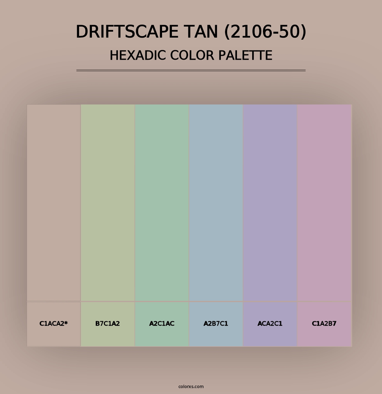 Driftscape Tan (2106-50) - Hexadic Color Palette