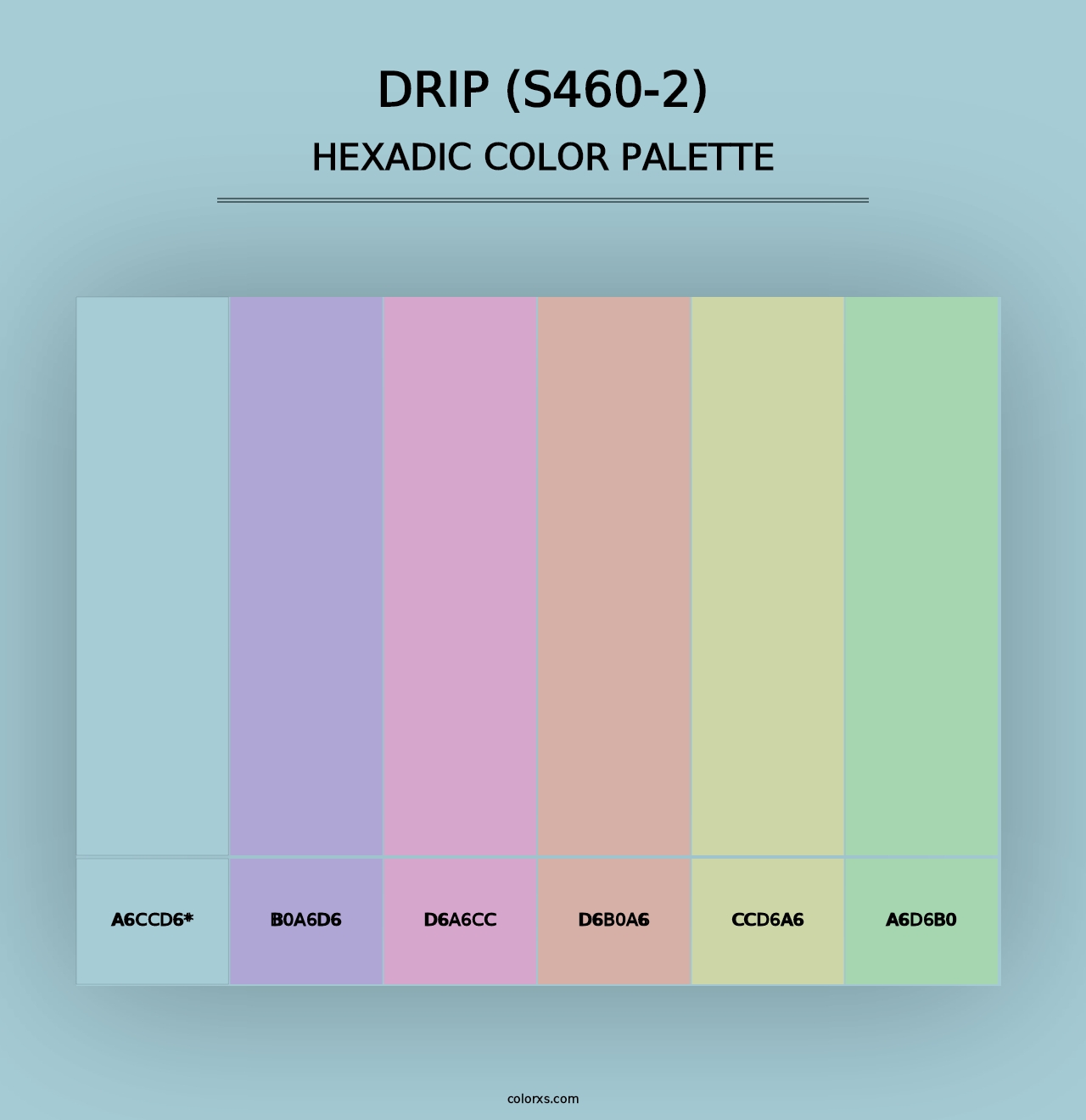 Drip (S460-2) - Hexadic Color Palette