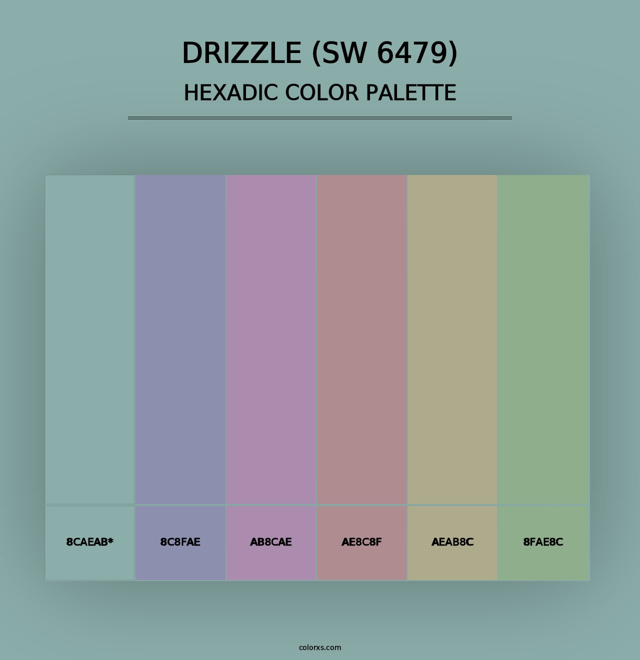 Drizzle (SW 6479) - Hexadic Color Palette