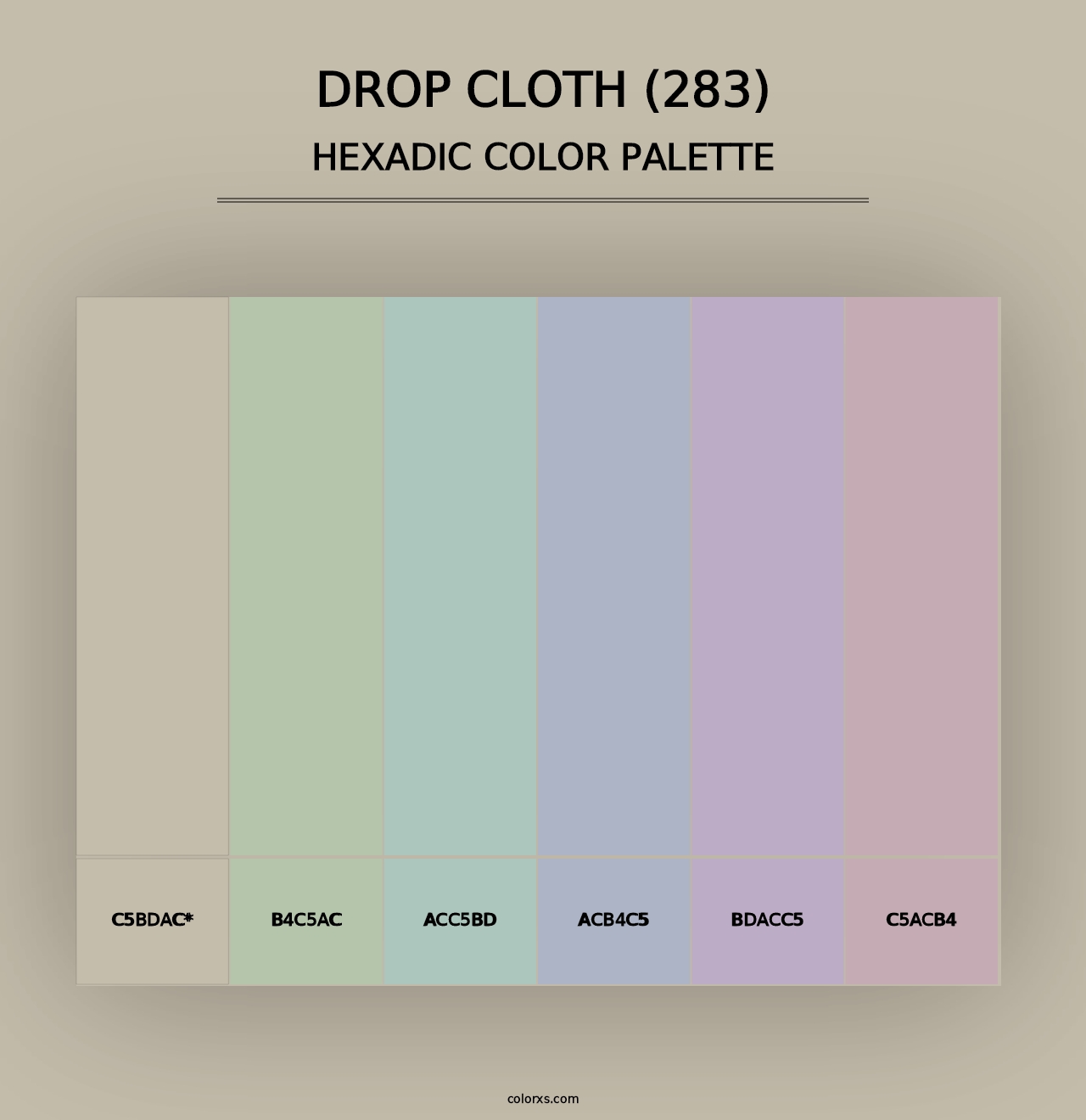 Drop Cloth (283) - Hexadic Color Palette