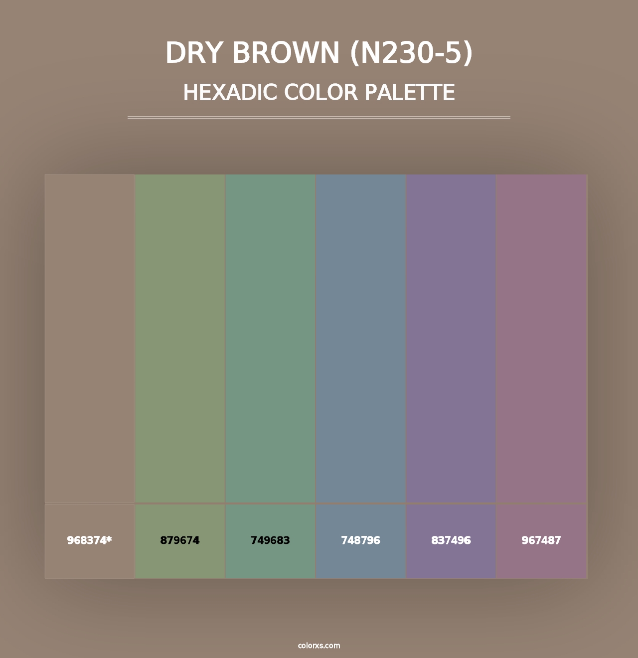 Dry Brown (N230-5) - Hexadic Color Palette