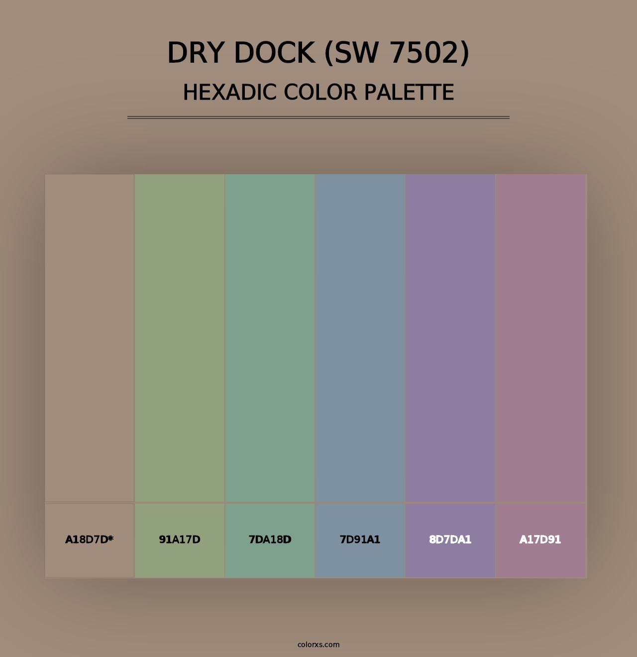 Dry Dock (SW 7502) - Hexadic Color Palette