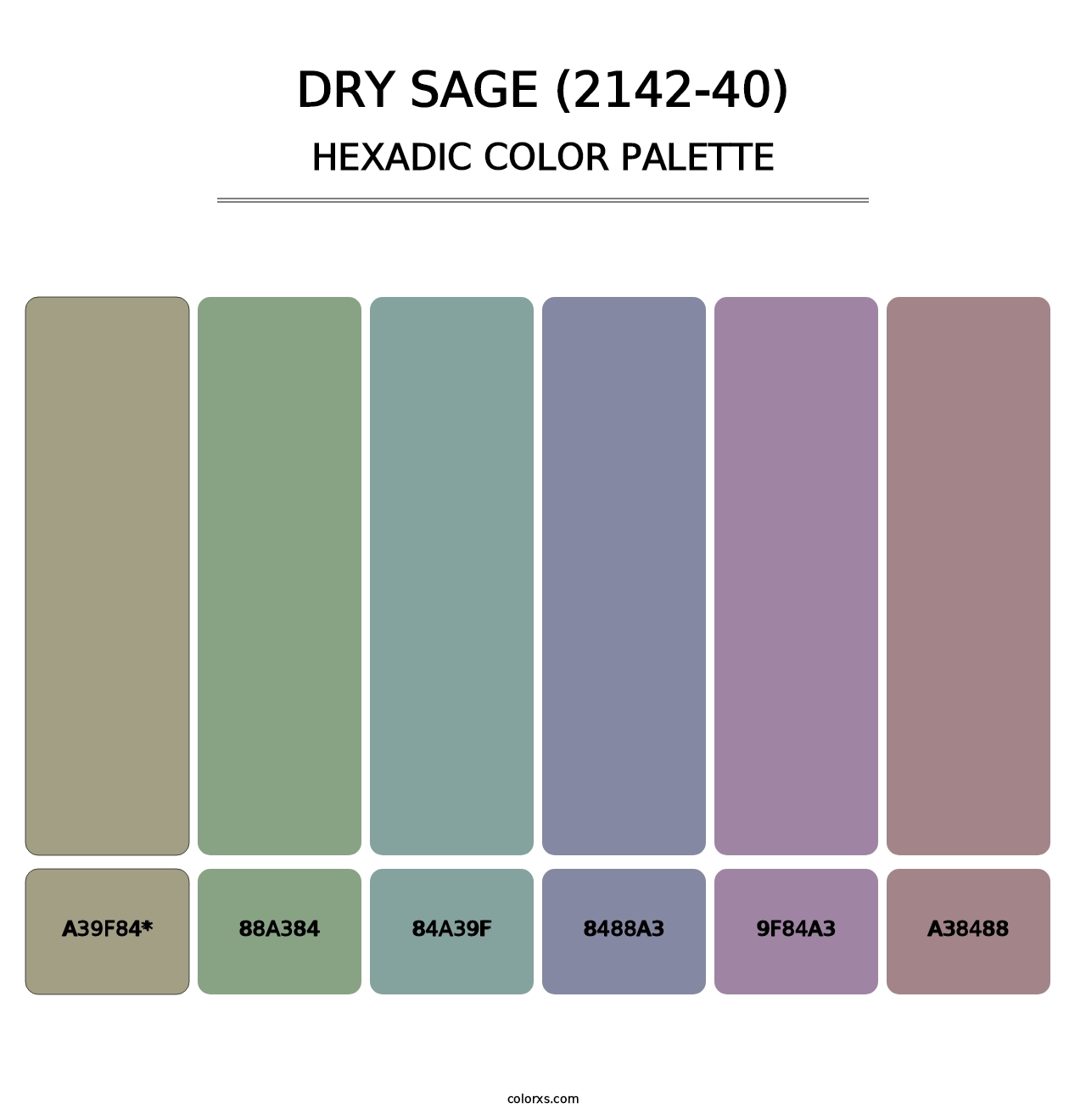 Dry Sage (2142-40) - Hexadic Color Palette