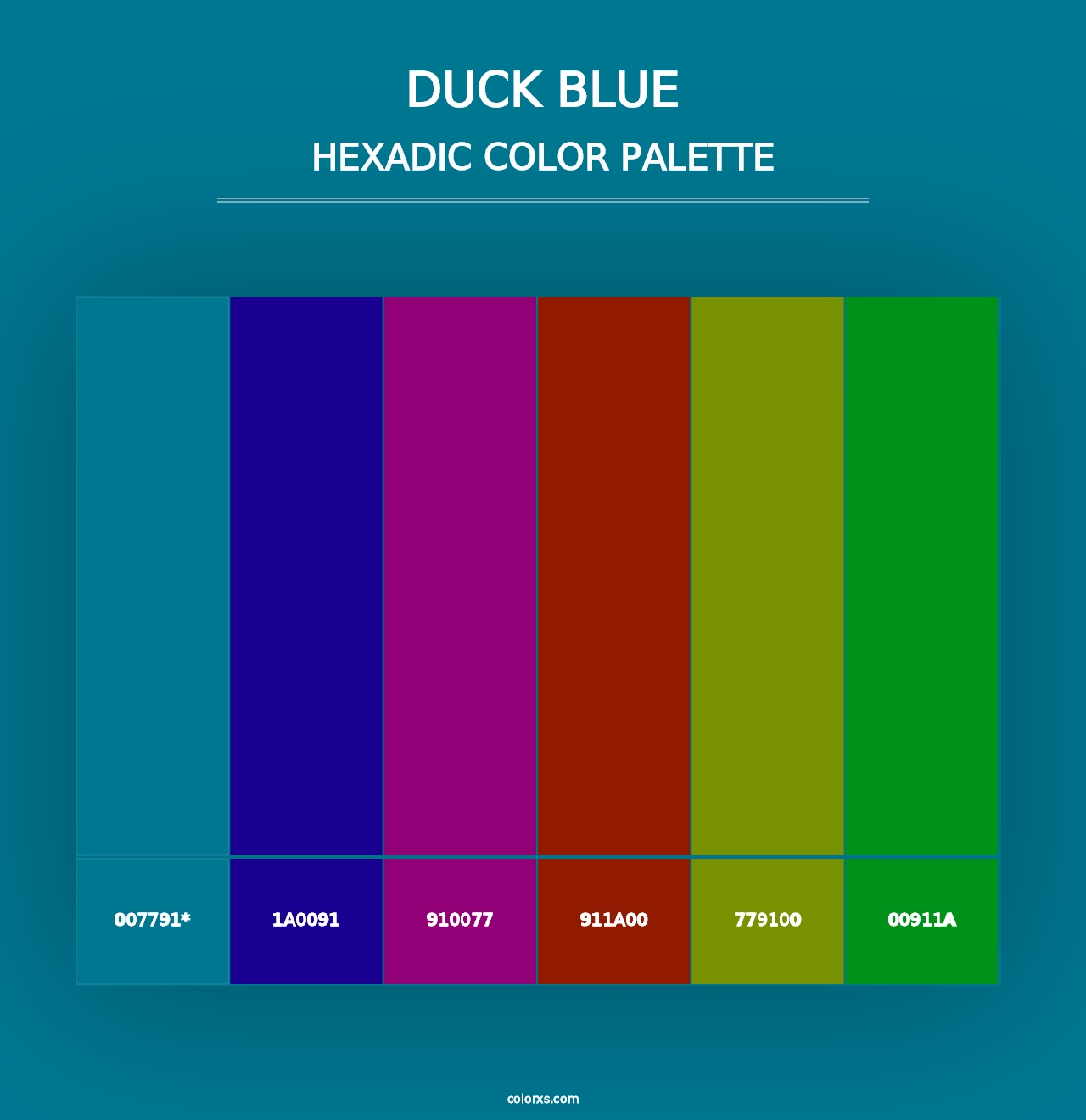 Duck Blue - Hexadic Color Palette