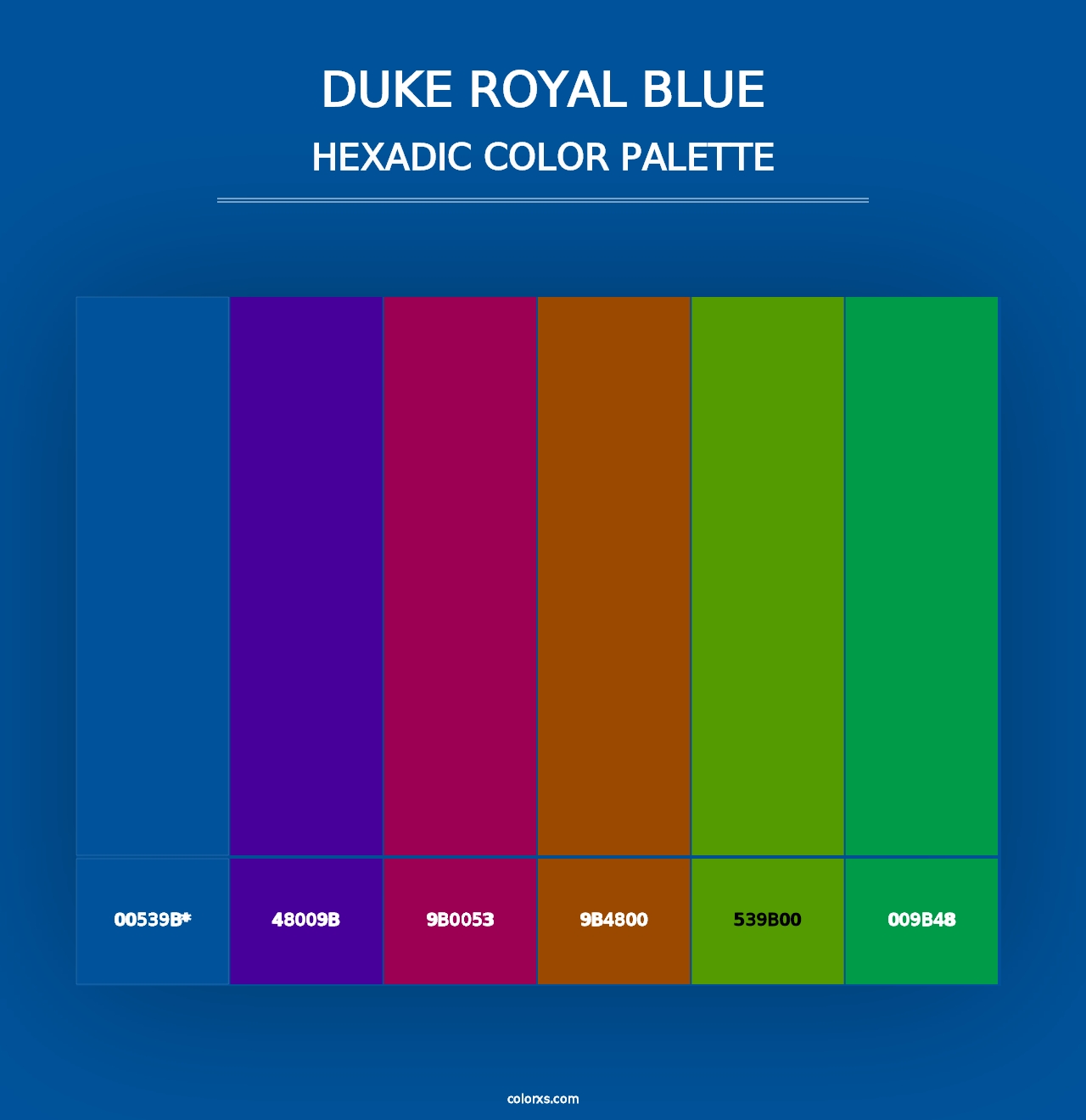 Duke Royal Blue - Hexadic Color Palette