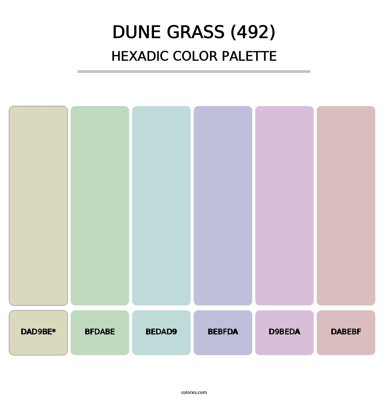 Dune Grass (492) - Hexadic Color Palette