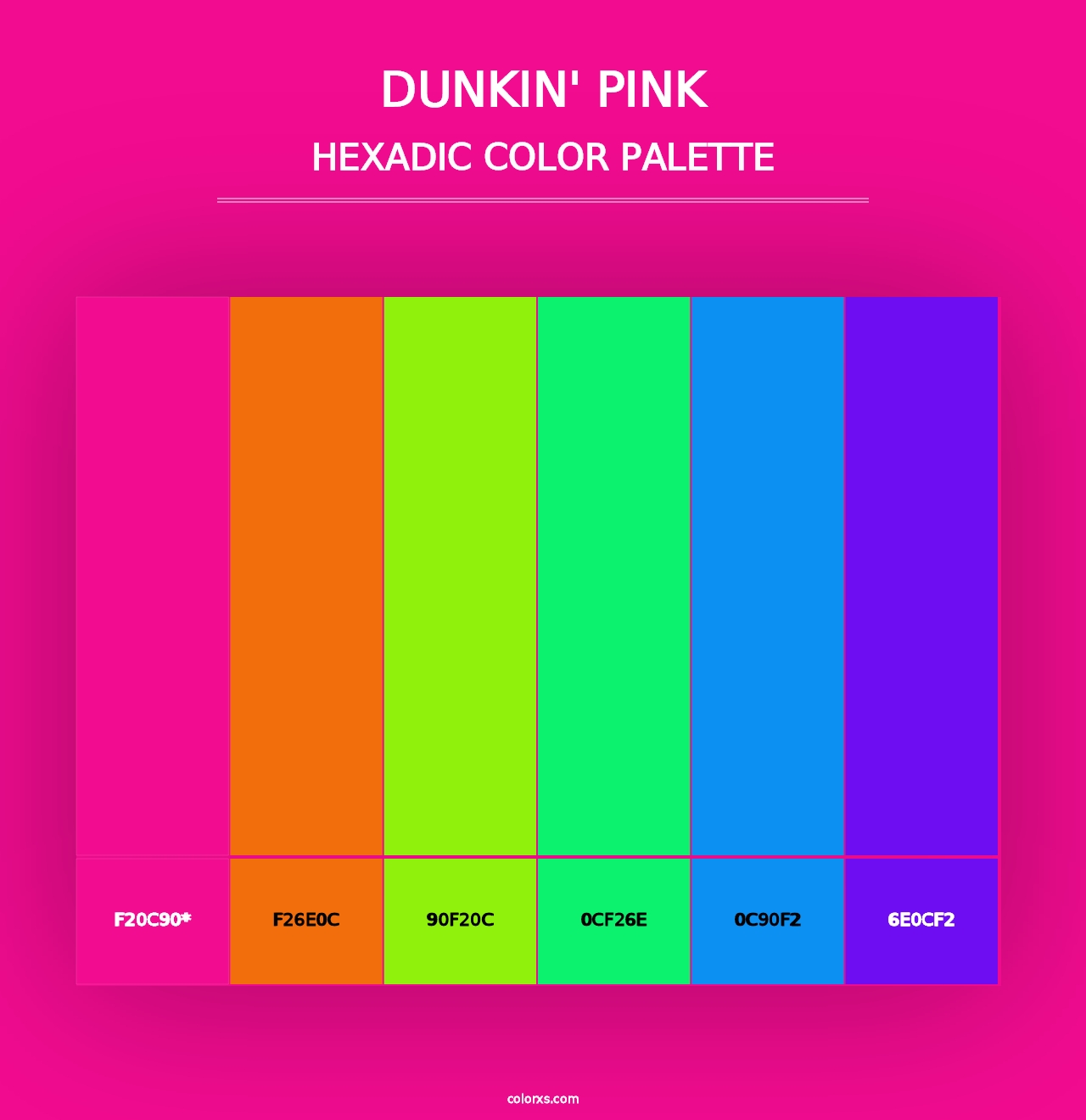 Dunkin' Pink - Hexadic Color Palette