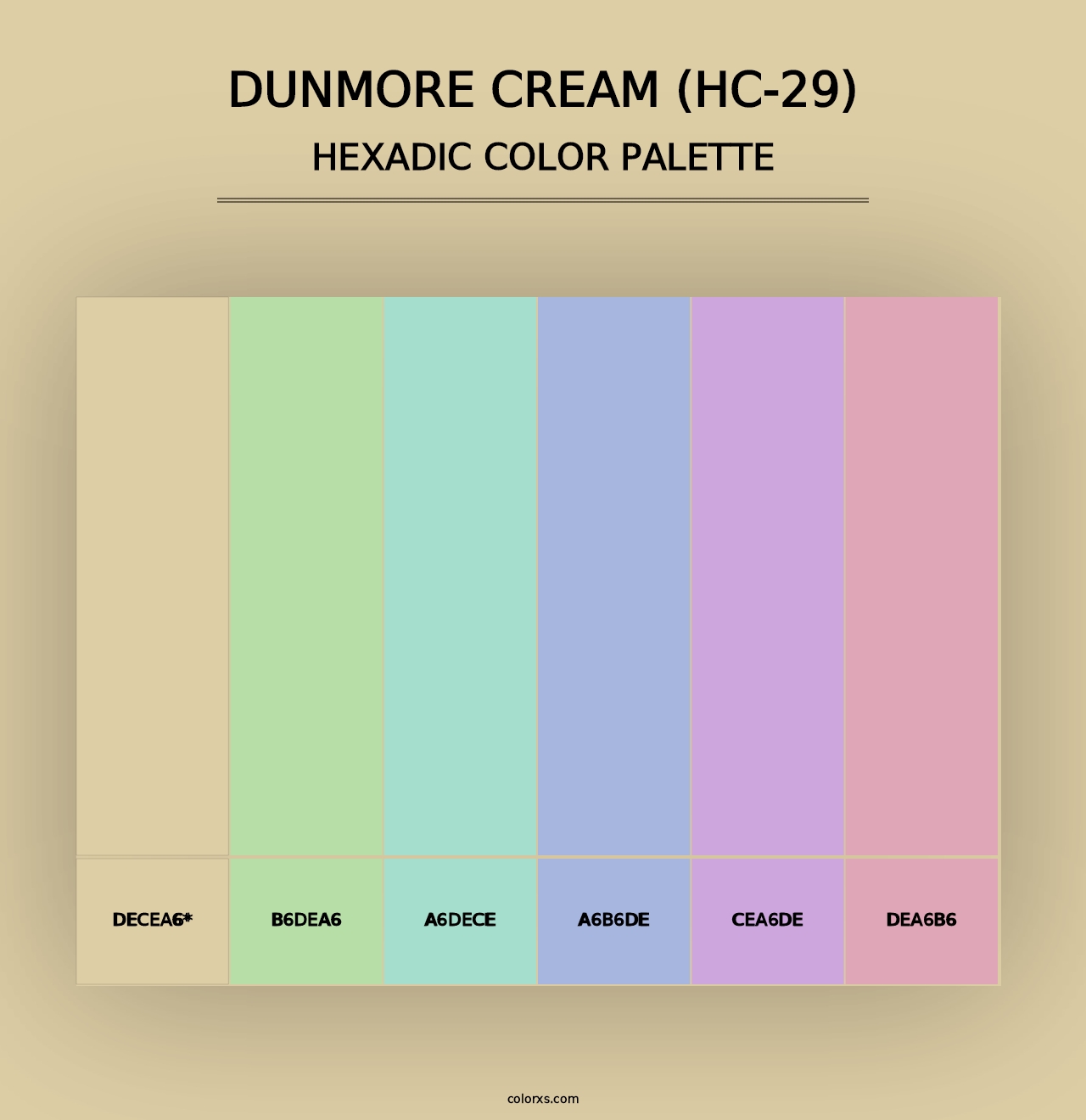 Dunmore Cream (HC-29) - Hexadic Color Palette