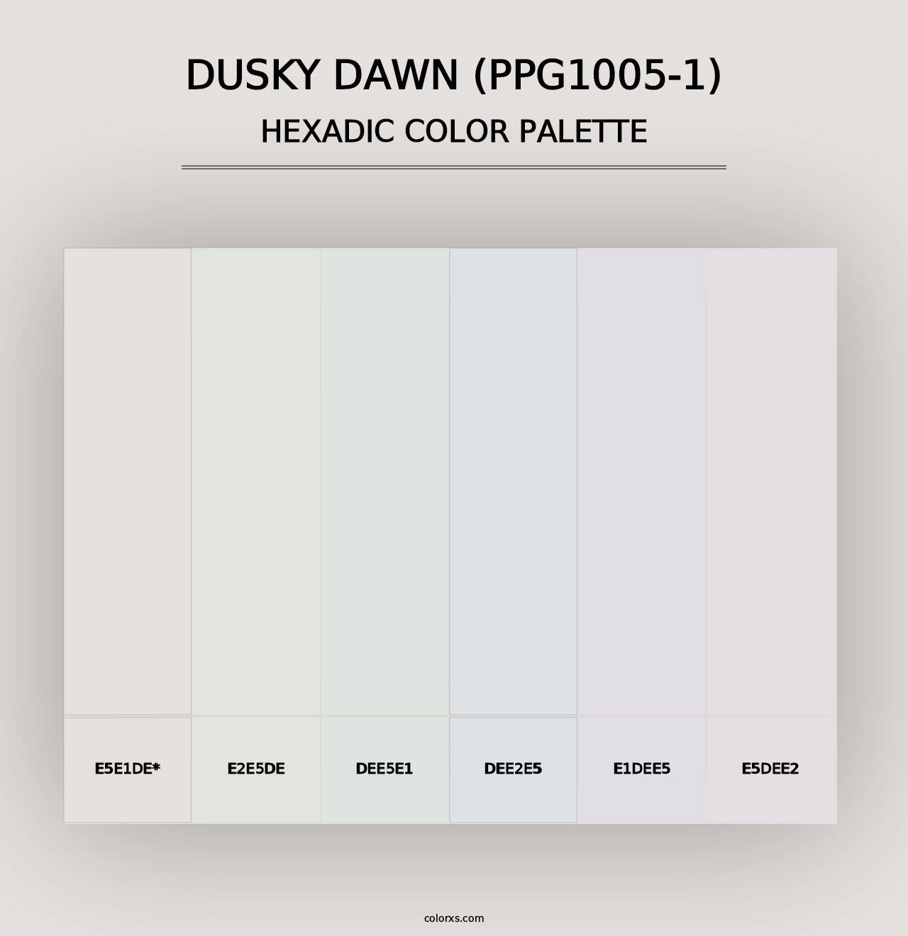 Dusky Dawn (PPG1005-1) - Hexadic Color Palette