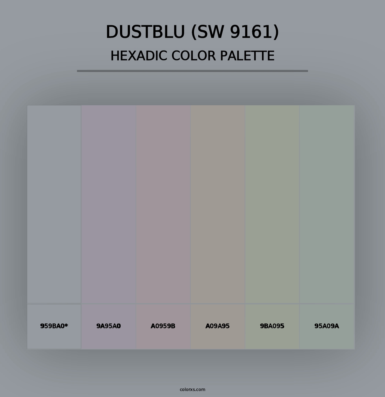 Dustblu (SW 9161) - Hexadic Color Palette