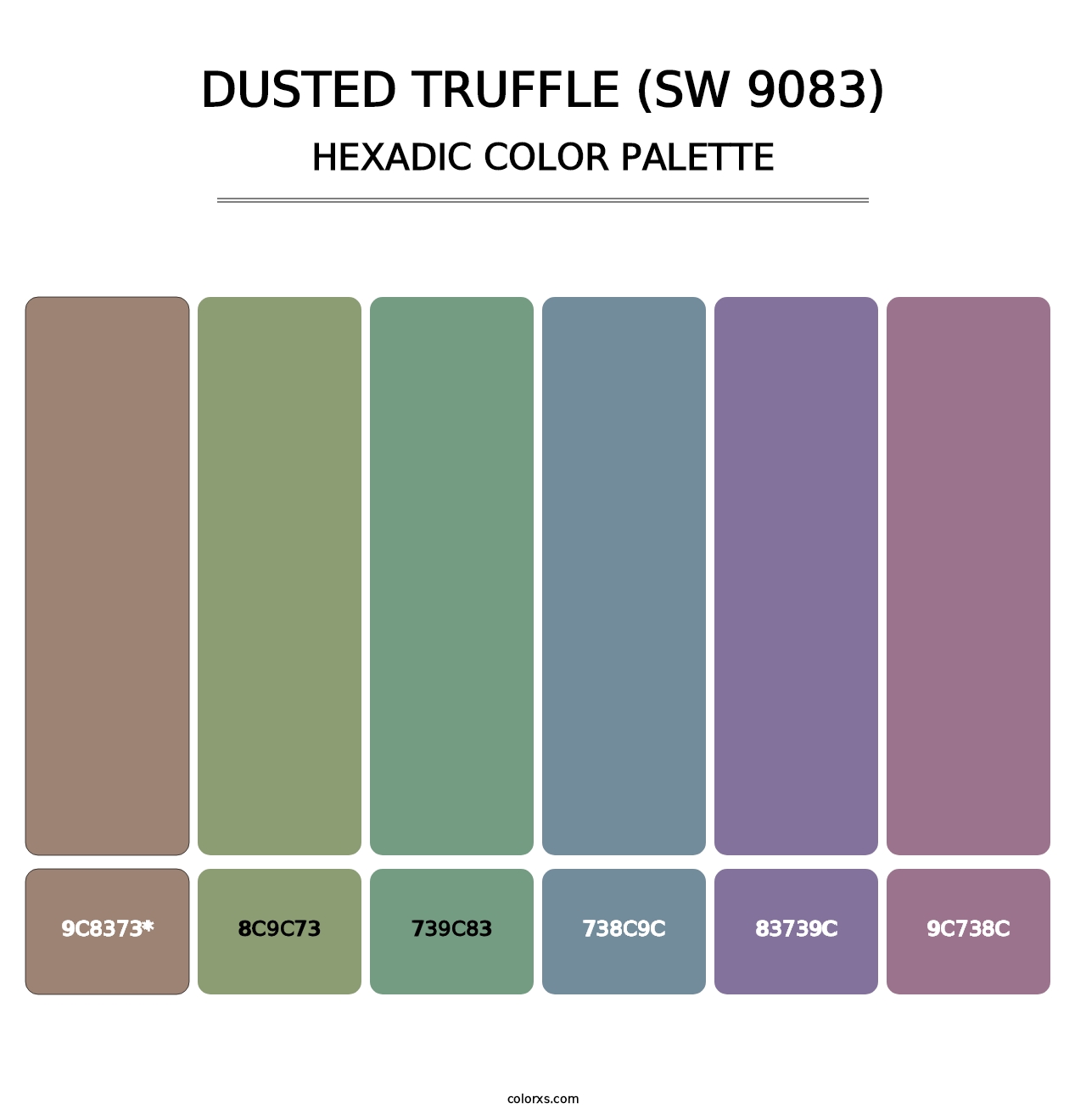 Dusted Truffle (SW 9083) - Hexadic Color Palette