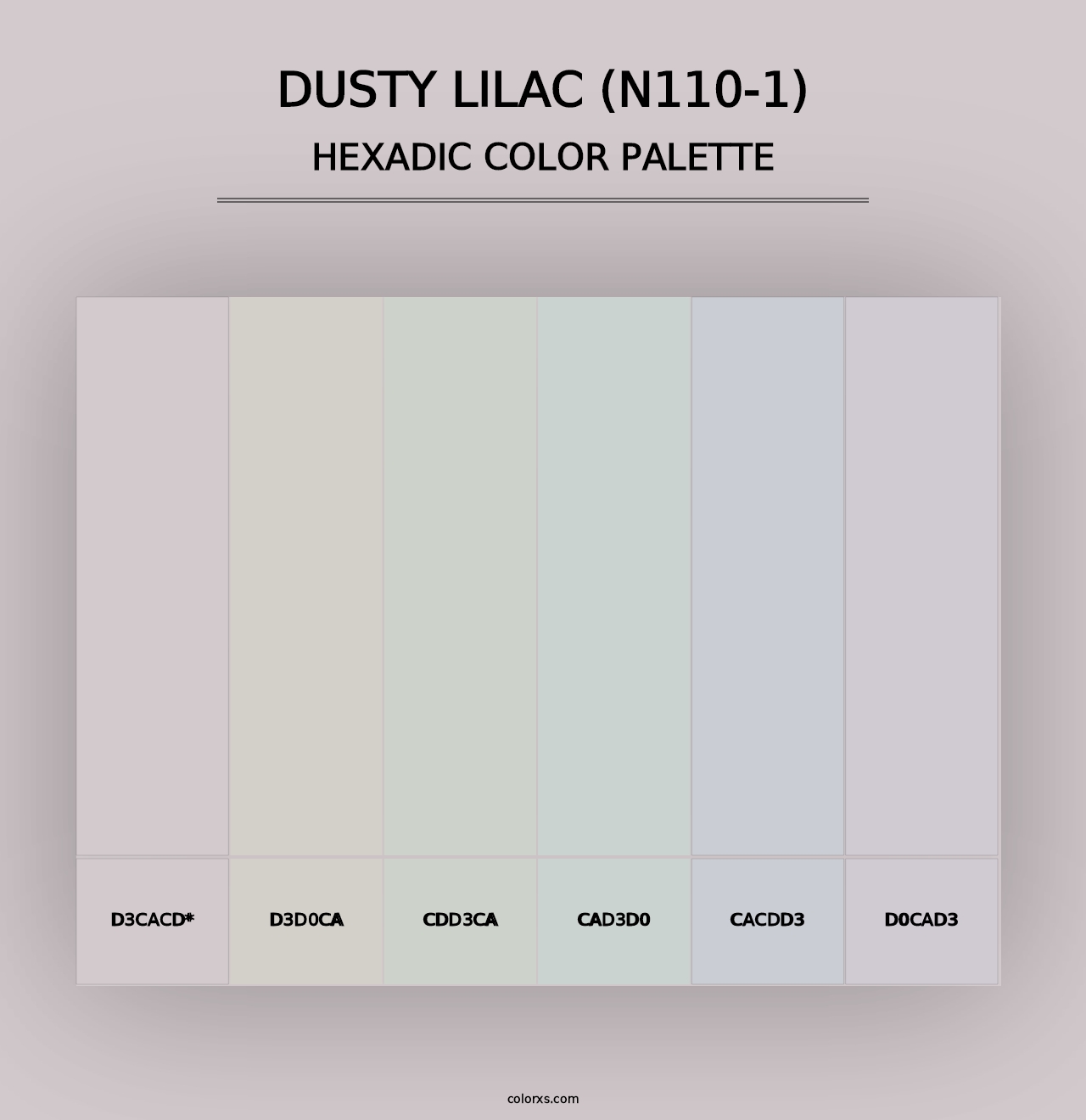 Dusty Lilac (N110-1) - Hexadic Color Palette