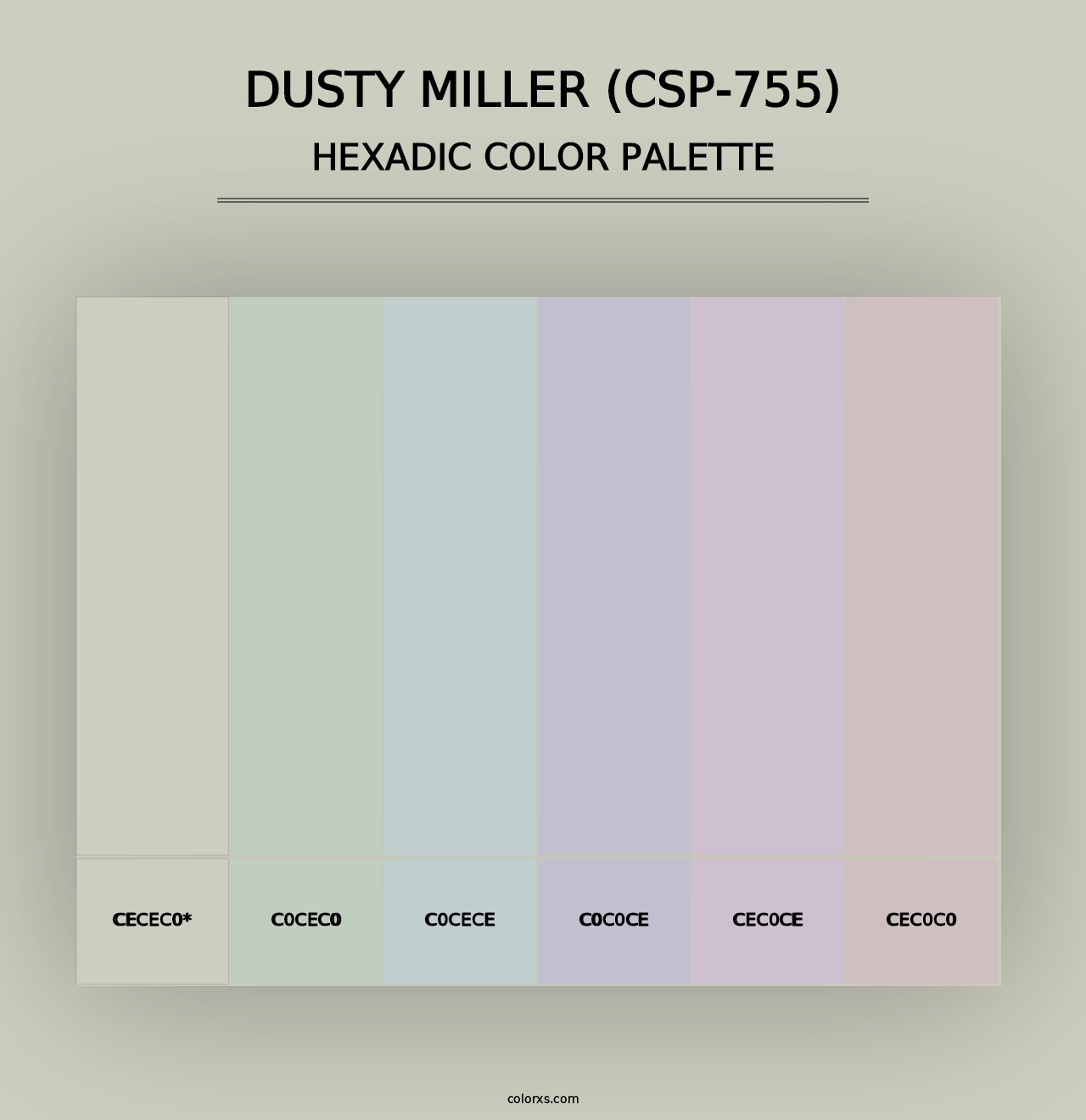 Dusty Miller (CSP-755) - Hexadic Color Palette