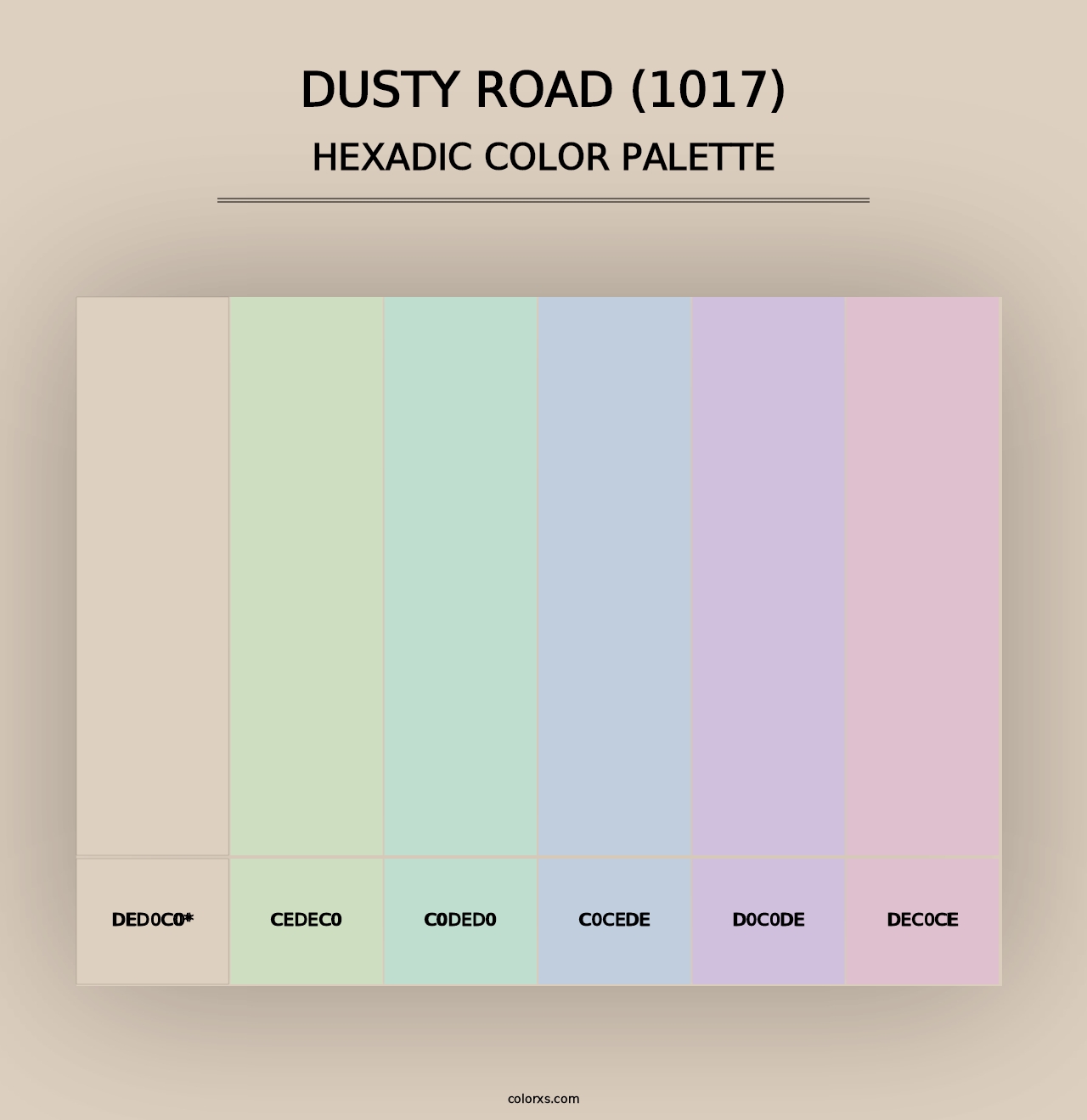 Dusty Road (1017) - Hexadic Color Palette