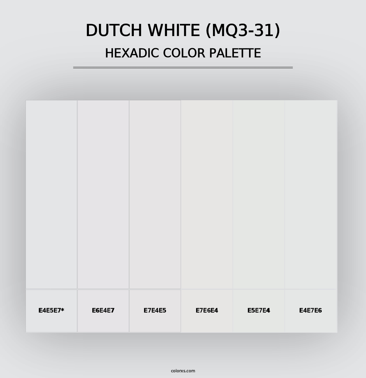 Dutch White (MQ3-31) - Hexadic Color Palette