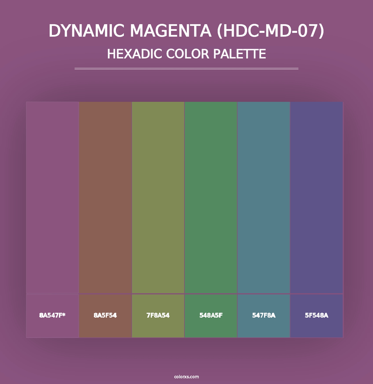 Dynamic Magenta (HDC-MD-07) - Hexadic Color Palette