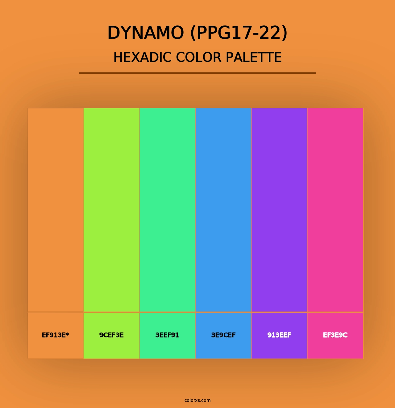 Dynamo (PPG17-22) - Hexadic Color Palette