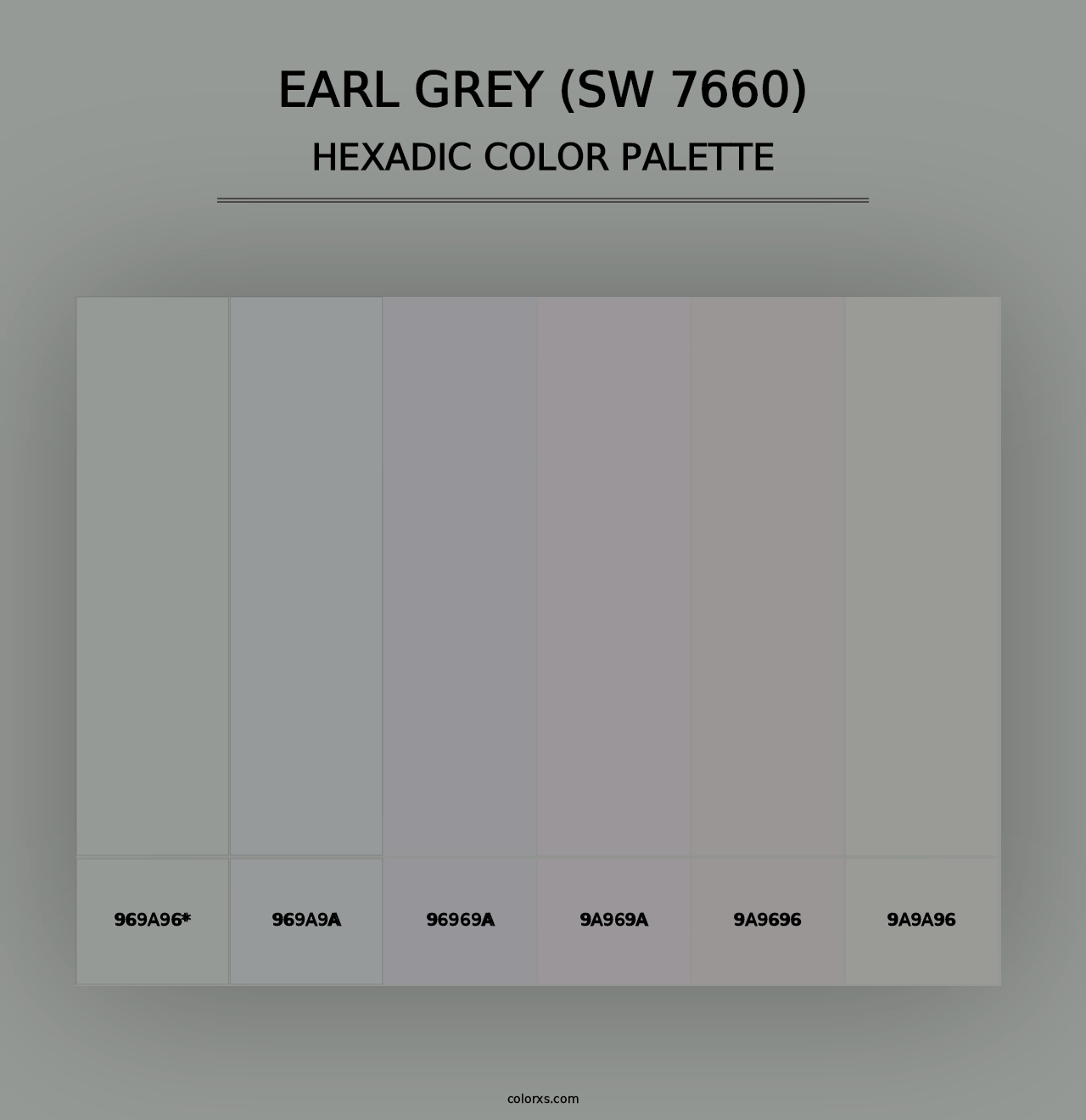 Earl Grey (SW 7660) - Hexadic Color Palette