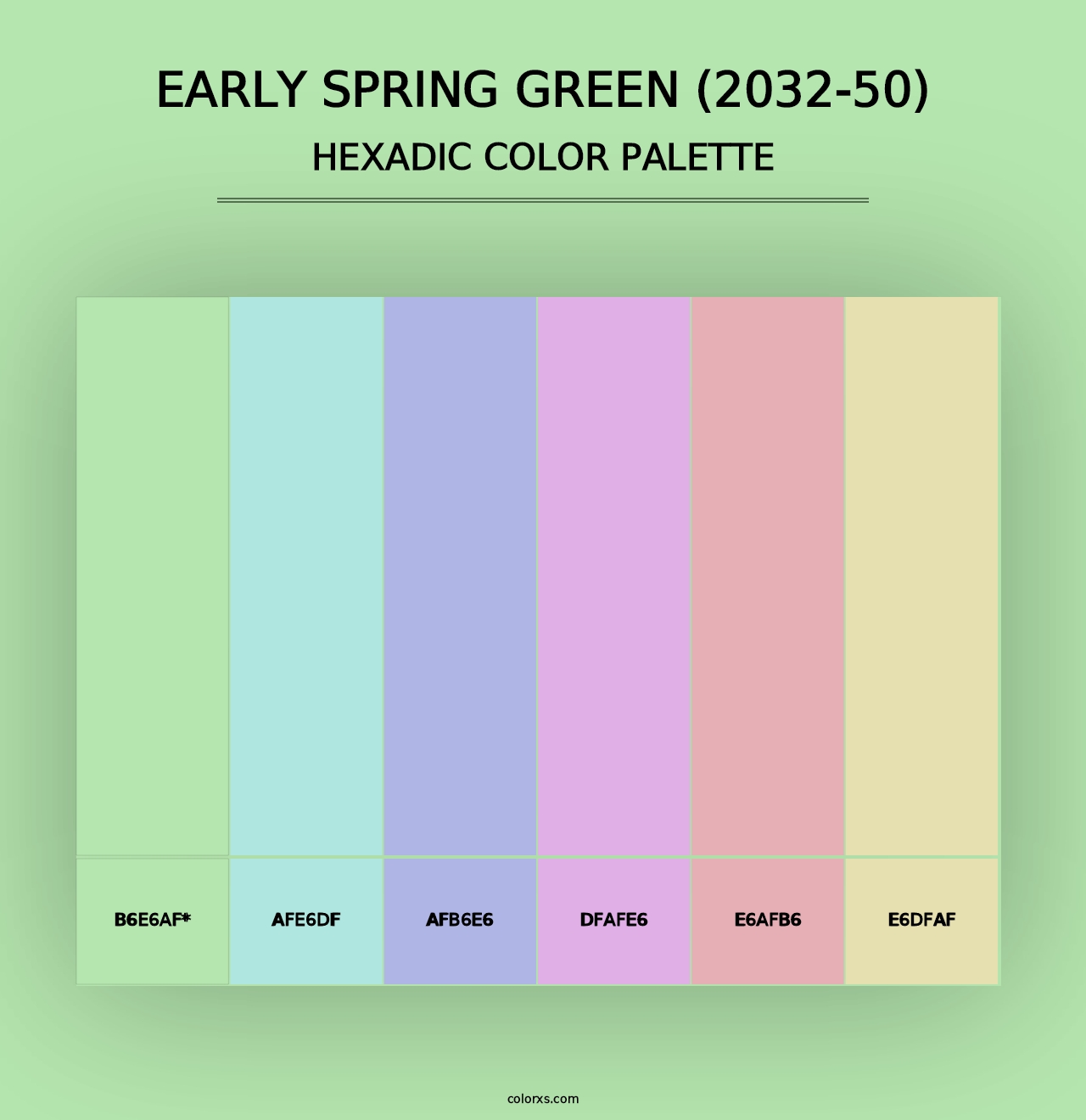 Early Spring Green (2032-50) - Hexadic Color Palette