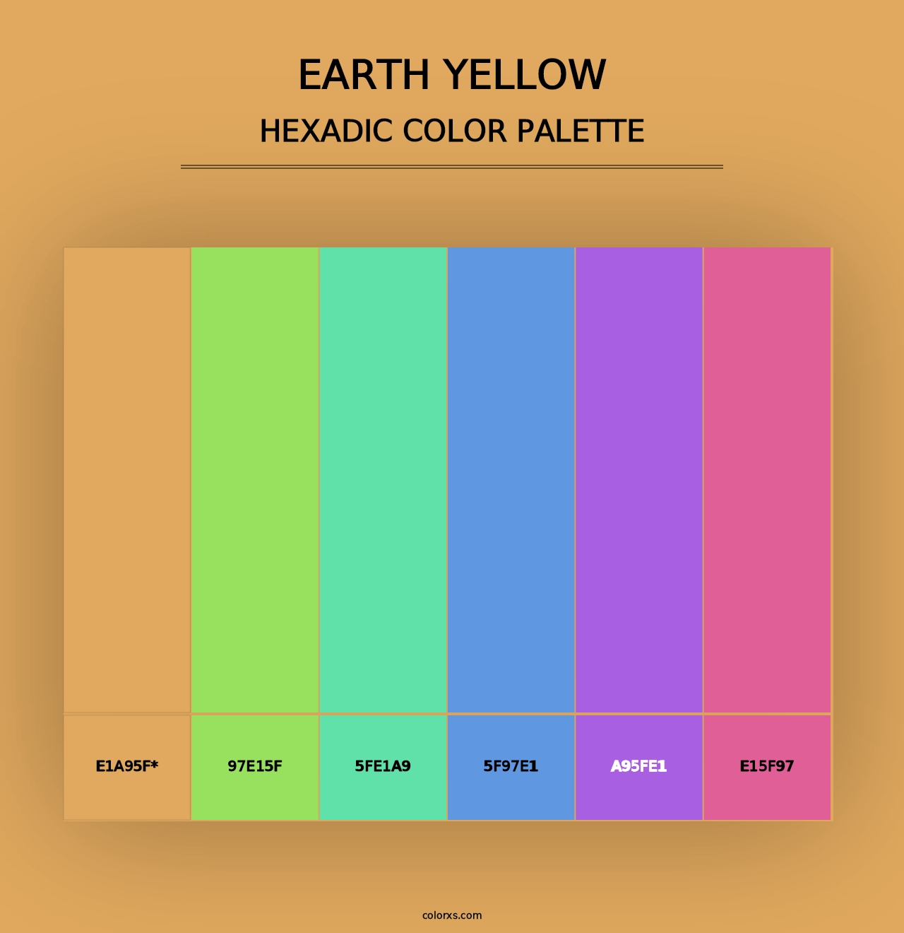 Earth Yellow - Hexadic Color Palette